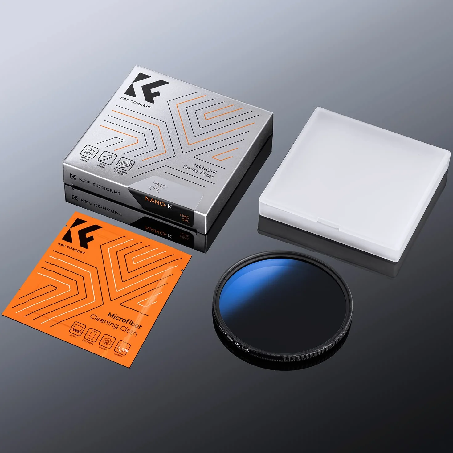 K&F CONCEPT Filtro Polarizzatore Circolare CPL Vetro Ottico Nano-Rivestimento 62mm