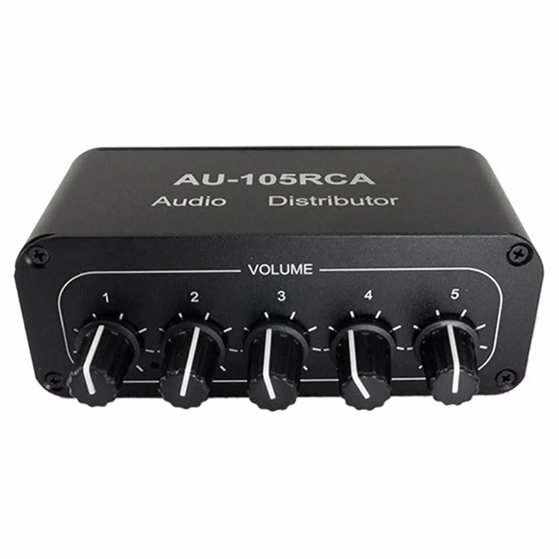 Stereo Audio Distributore Mixer 1 Ingresso 5 Uscita per Amplificatore Attivo