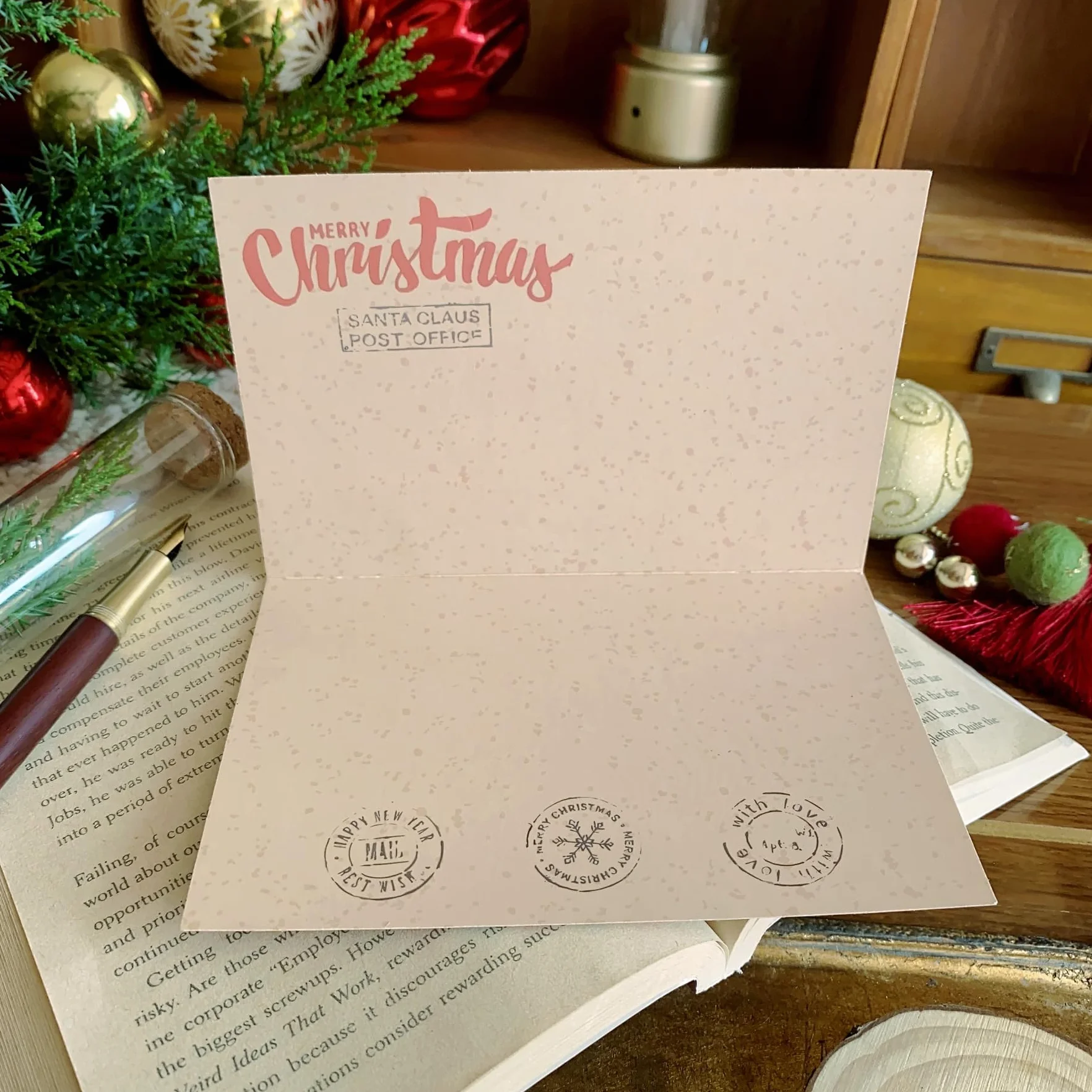 Biglietti Auguri Natale con Buste CLHXWU12 A6 Vintage