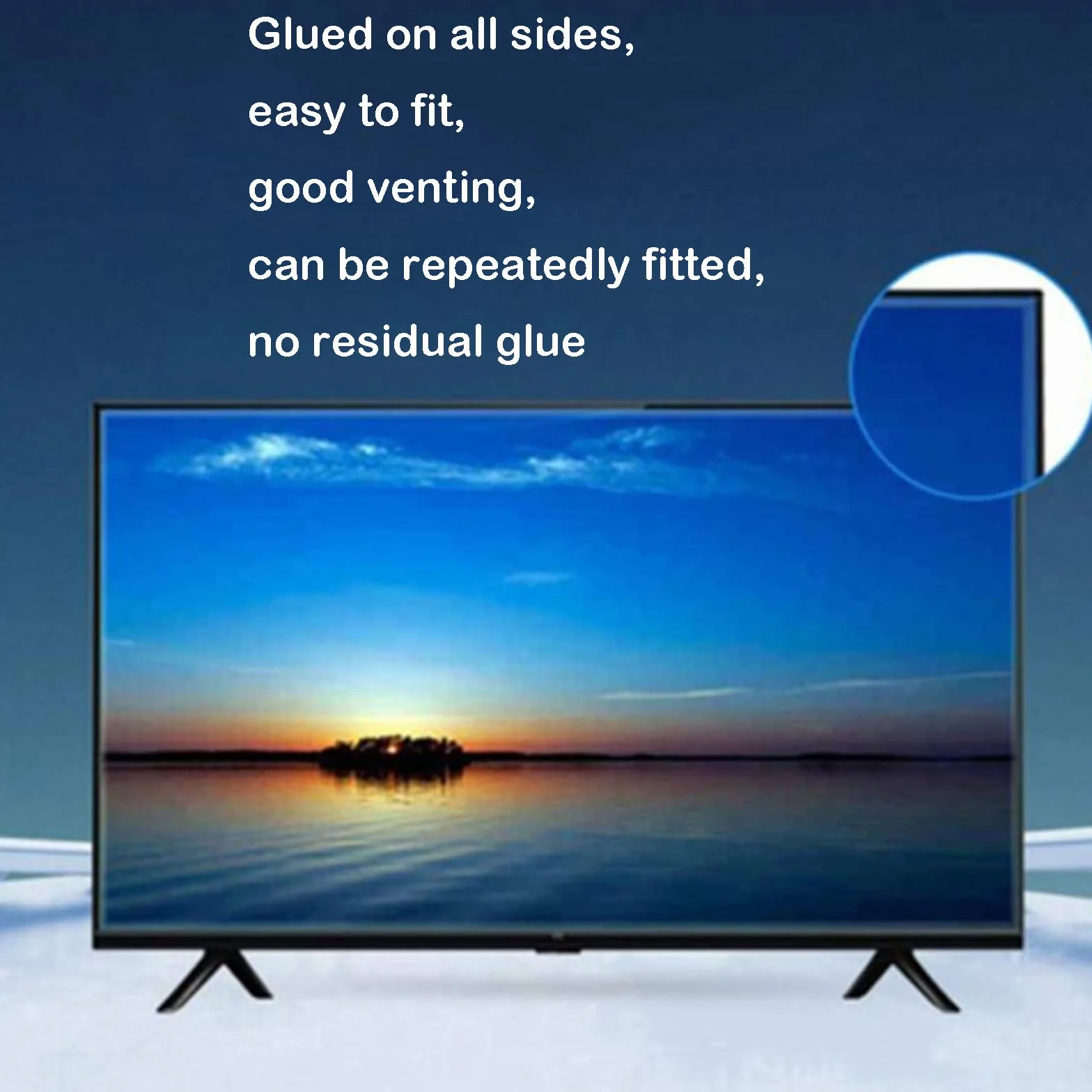 Pellicola Antiriflesso Opaca per TV HD 50-55 Pollici Anti Luce Blu AntiGraffio per LCD LED OLED QLED 4K HDTV 1211x682mm