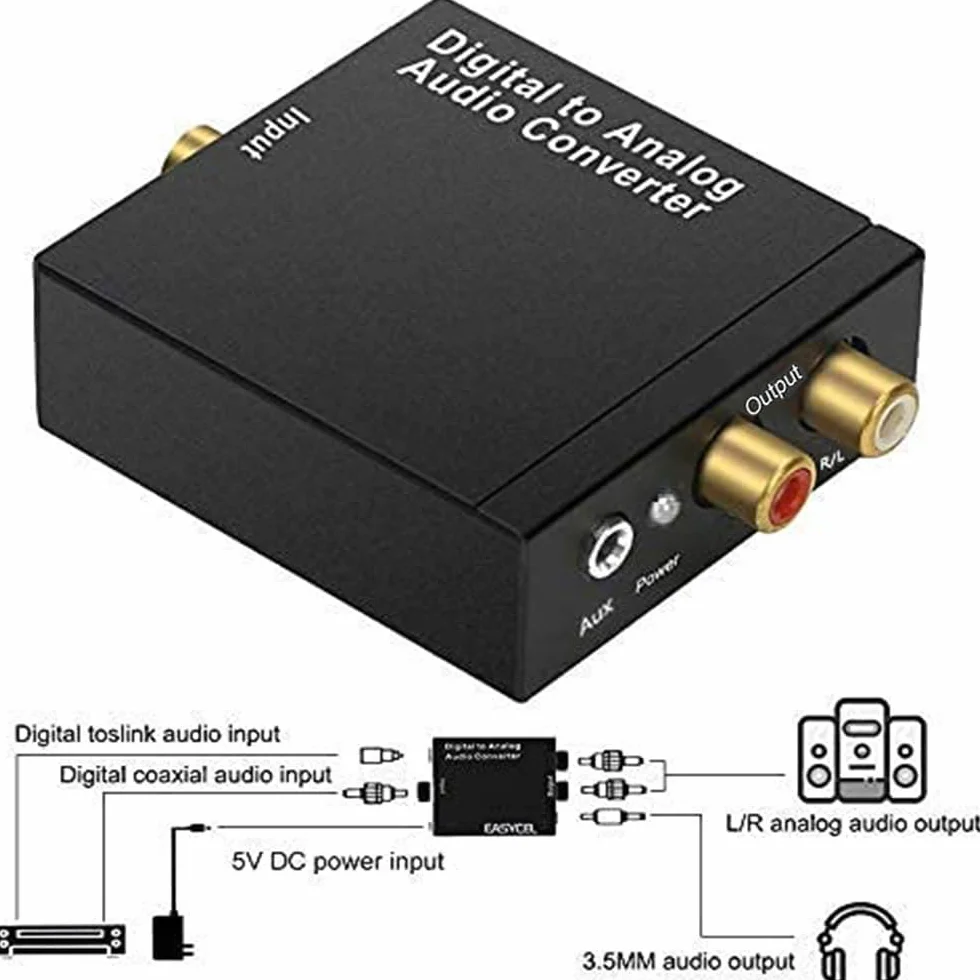Dac Convertitore Audio Digitale Analogico Hifi Zen Audio Usb Adattatore Ottico Toslink Coassiale RCA 3,5 mm Jack Supporto Pcm/lpcm