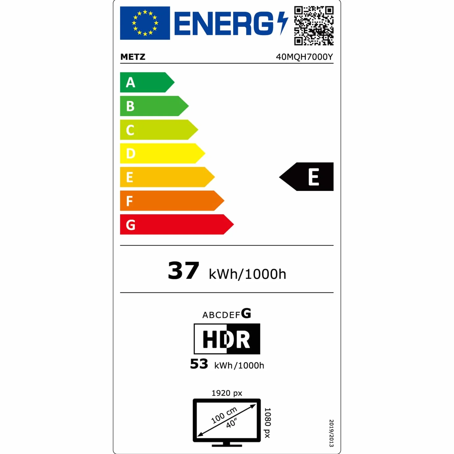 Metz 40 Pollici Smart TV Google TV LED QLED+ HDR10 Dolby Audio Bluetooth 5.1 EyeCare DVB-T/T2/C/S/S2 CI+ HEVC Main10 1.5GB RAM 40MQH7000Y
