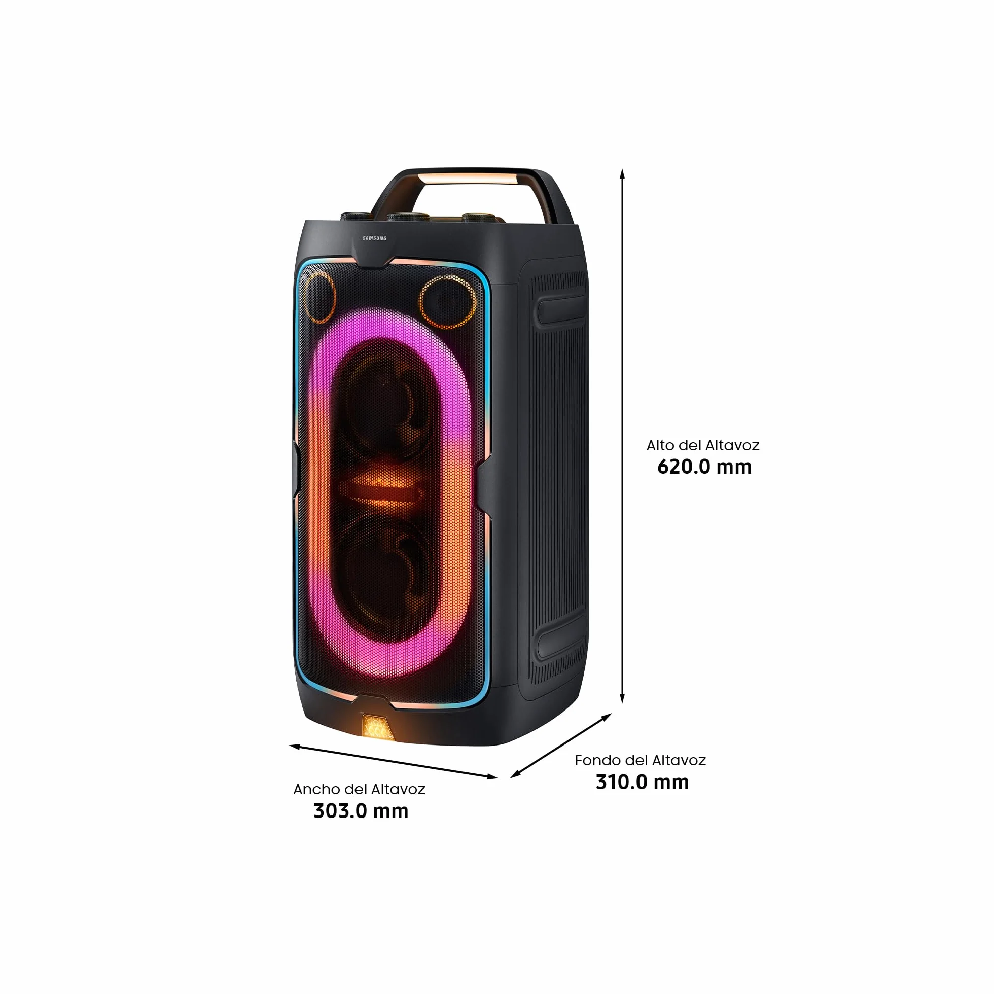Samsung Sound Tower MX-ST40F/ZF 160W Audio Bidirezionale 12 Ore IPX4 Party Lights Bluetooth
