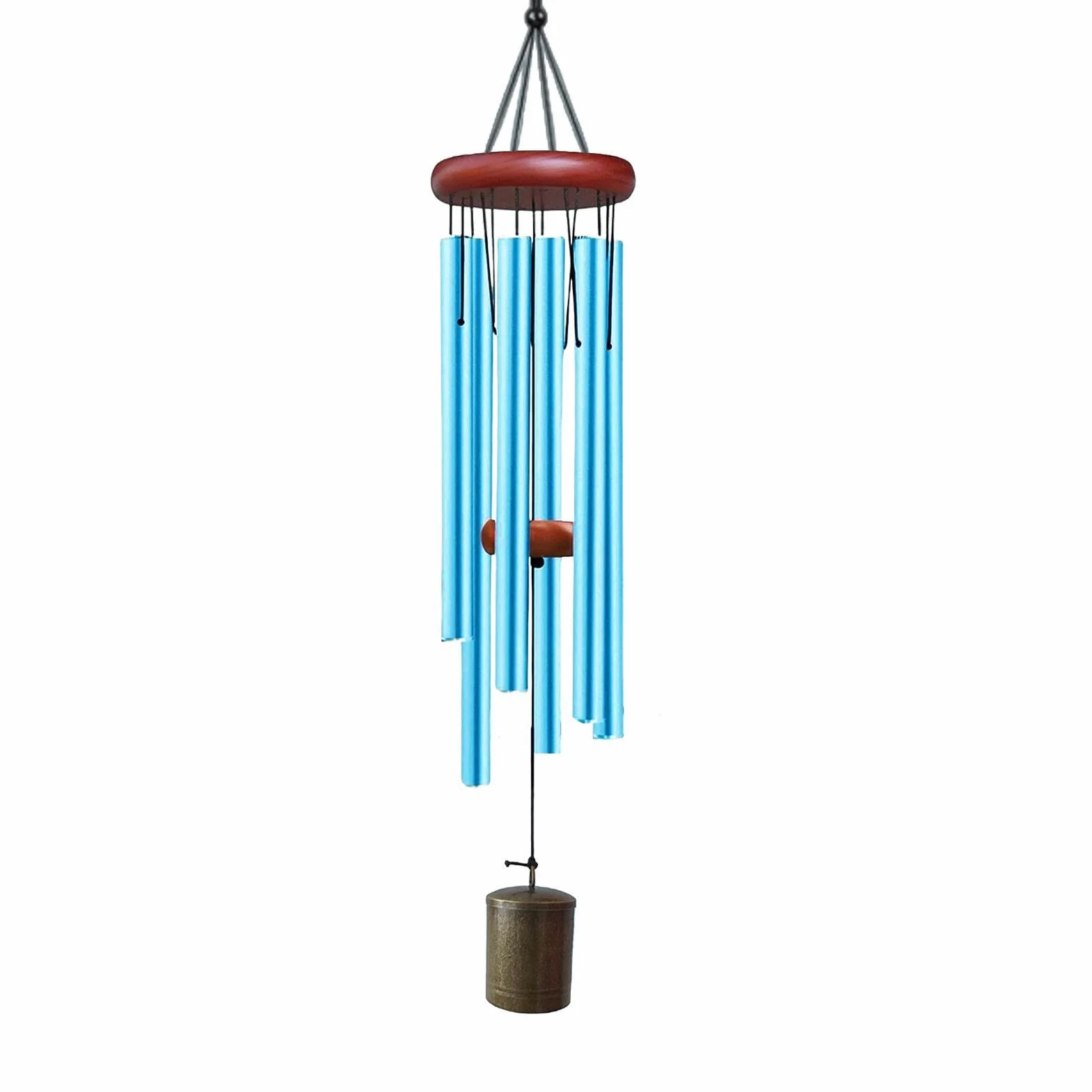 Campanelli Eolici In Metallo - Decorazione Retrò Per Portico Con Tubi In Alluminio | Scacciapensieri Commemorativo Toni Profondi, Ornamento Da Appendere Resistente Alle Intemperie Per Giardino, Ba