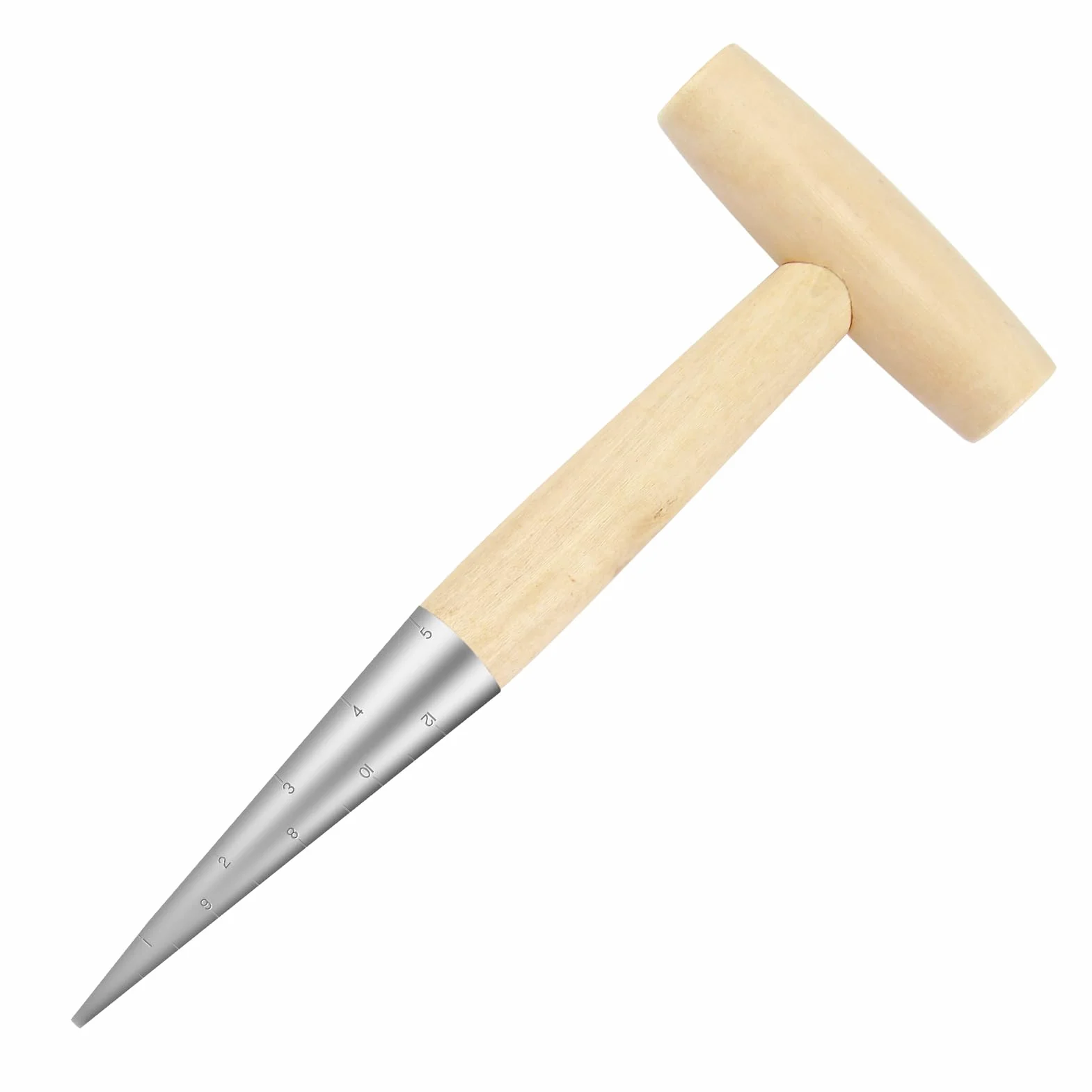 Strumento per Piantare Bulbi in Acciaio Inox con Manico in Legno, Set di Dibbers per Semina con Calibrazione, Legno per piantare attrezzi da giardino tradizionali per Giardinaggio e Piantagione