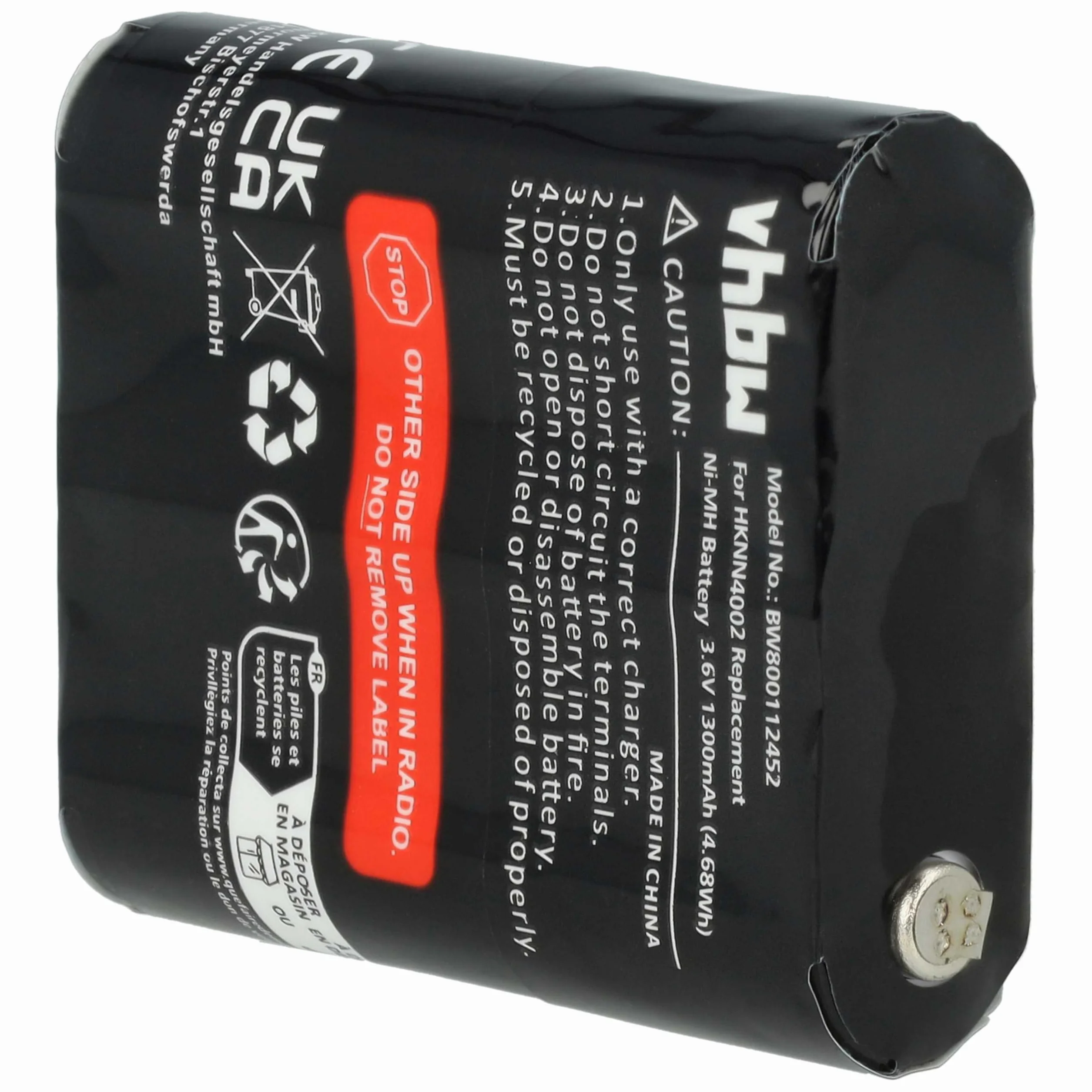 vhbw bateria NiMH 1300mAh 3,6V do Motorola Talkabout T5412 T5422 T5532 T5622 T62 radio