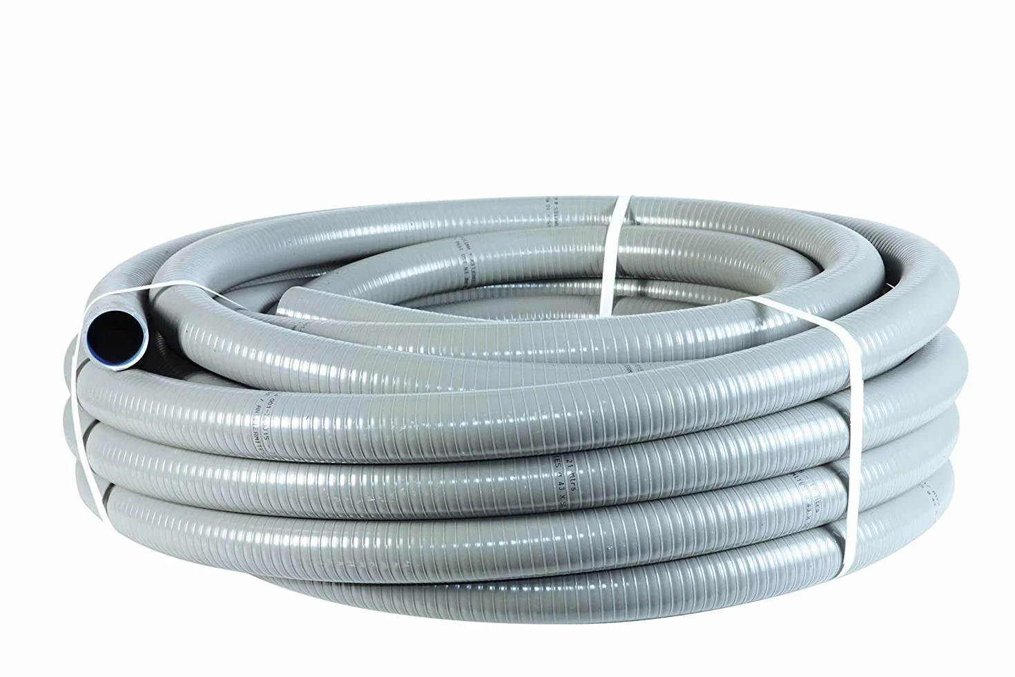 Well2wellness® Tubo flessibile in PVC, 40 mm, adesivo in PVC, 40 mm, per piscina + stagno, ruota da 5 m