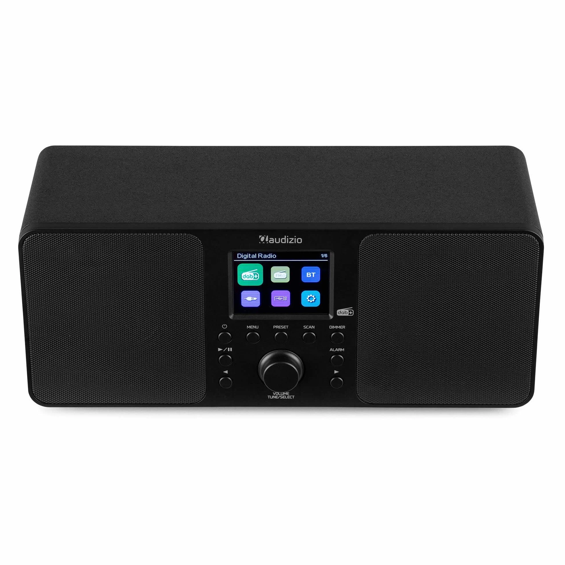 Audizio Genua Radio Digitale DAB+ Bluetooth 50W Altoparlanti Stereo FM USB Doppio Allarme Telecomando Display Colori
