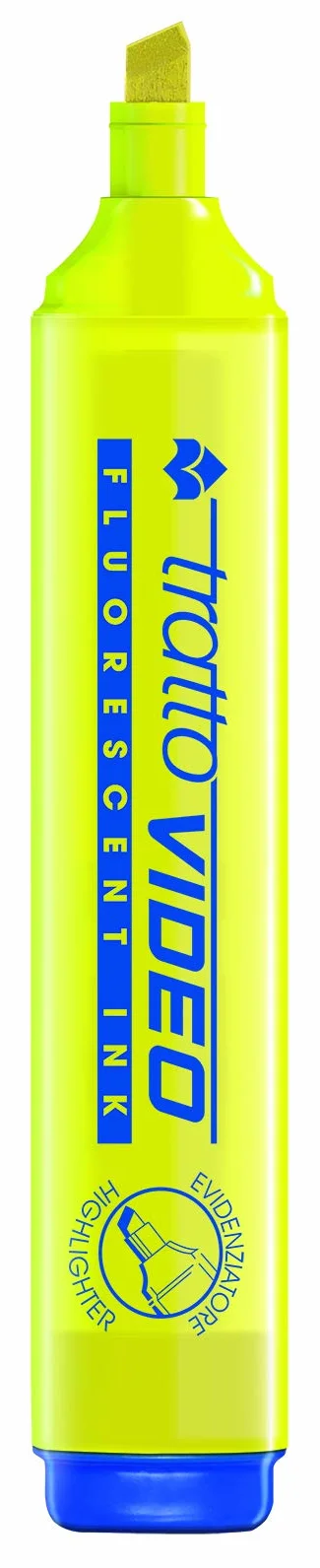 Tratto Video Evidenziatore Fluo Punta scalpello 8pz
