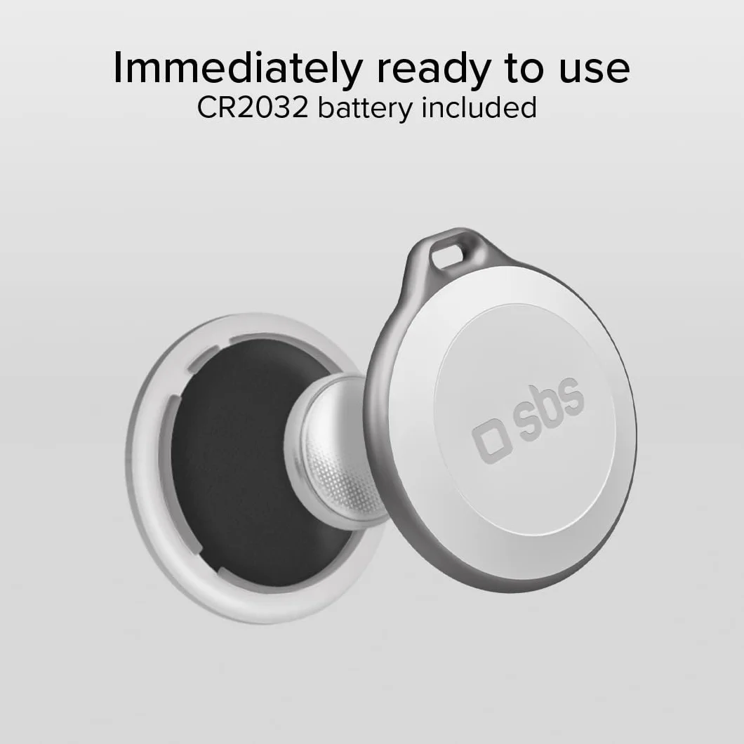 SBS Track My Circle Localizzatore Chiavi Compatibile Apple Dov'È 100 dB IP65 Impermeabile Bianco