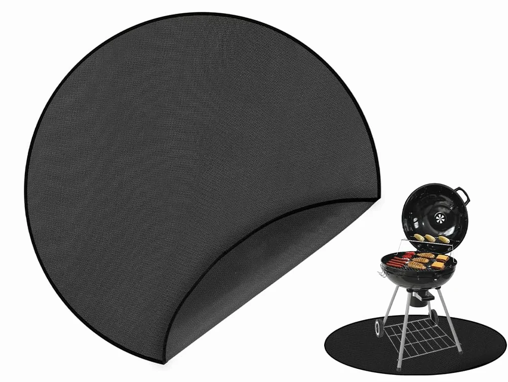 Rotondo Tappetino Ignifugo,tappetino barbecue rotondo,Esterni Tappetino Ignifugo,61cm Rotondo Tappetino per Camino,tappeti ignifughi per Prato, Pavimento,Patio,Terrazza,Barbecue,Grill