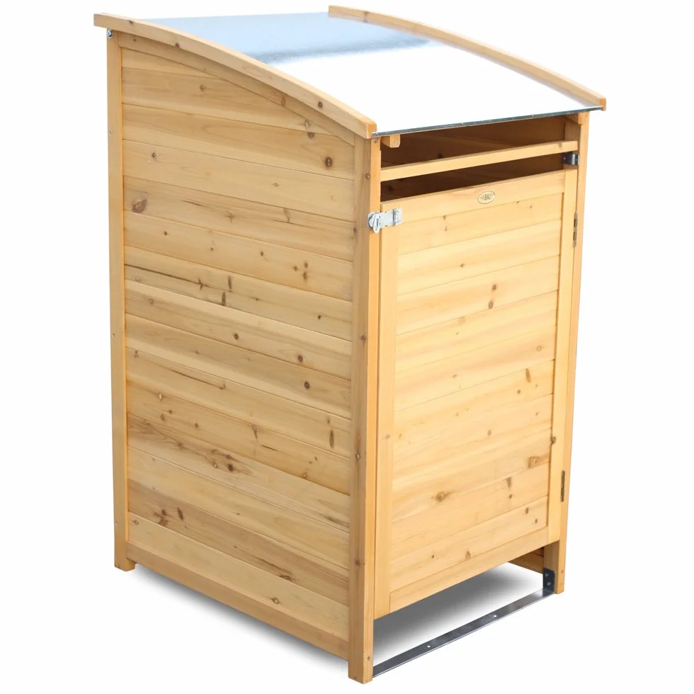 Habau Box portabidone rifiuti legno 120 l 65x75x115 cm