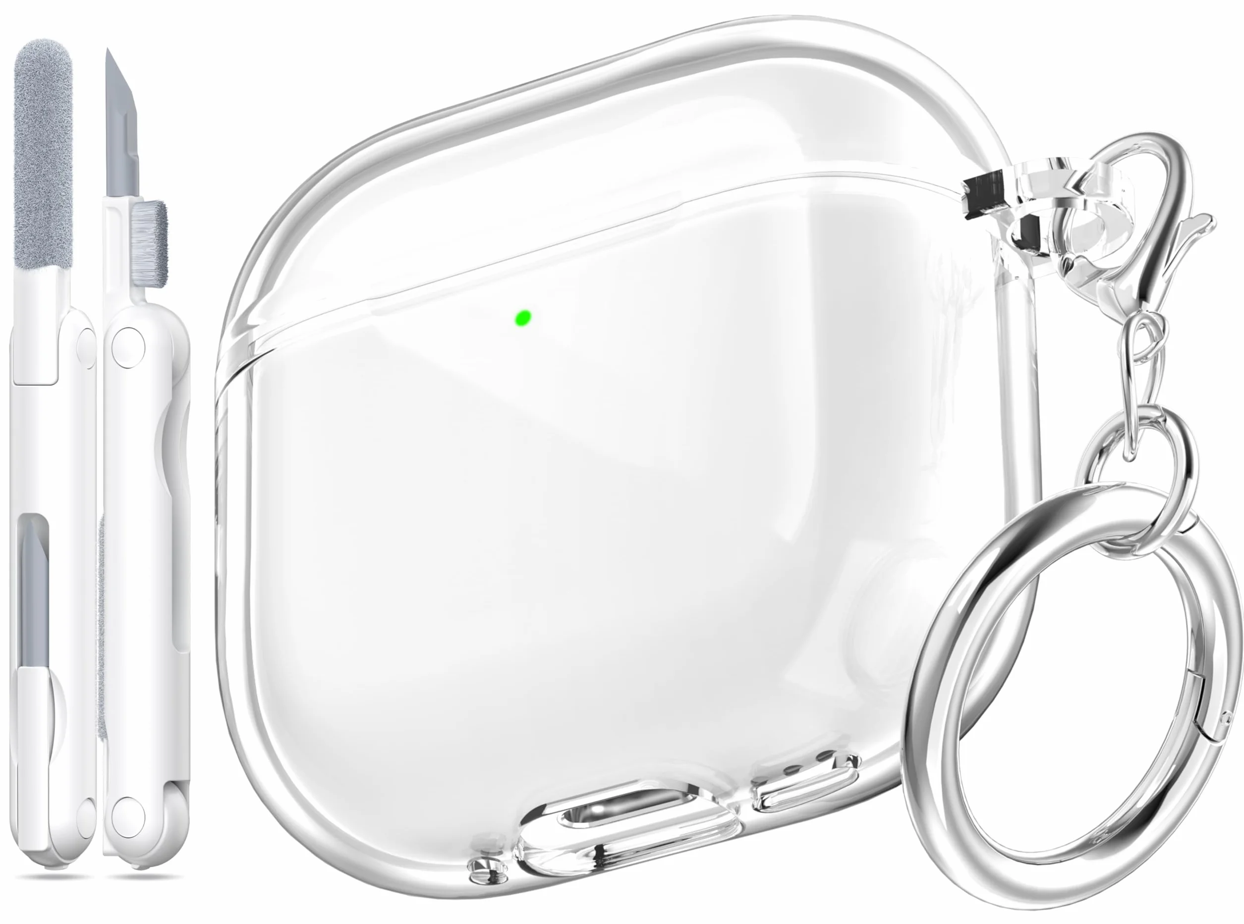 Custodia AirPods 4 generazione 2024 TPU antiurto anti-ingiallimento Bianco