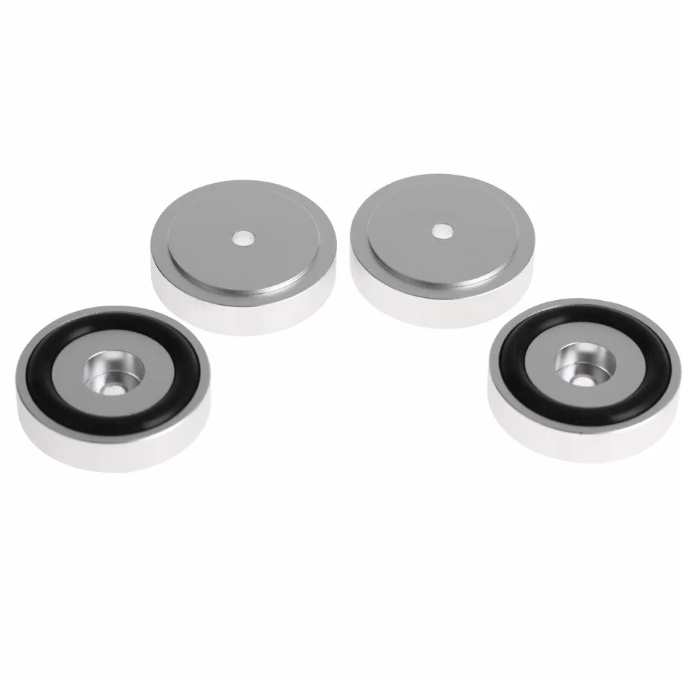 Piedini per amplificatori in lega di alluminio 40 x 10 mm universali argento