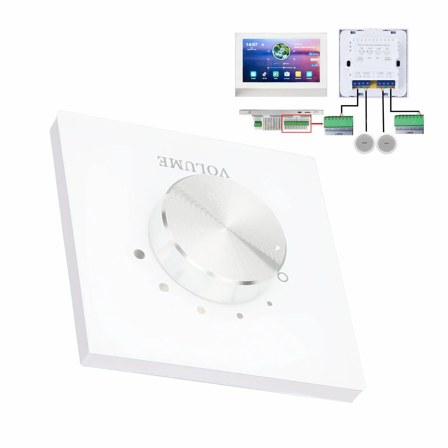 Altoparlante da parete controllo volume doppio canale Smart Home