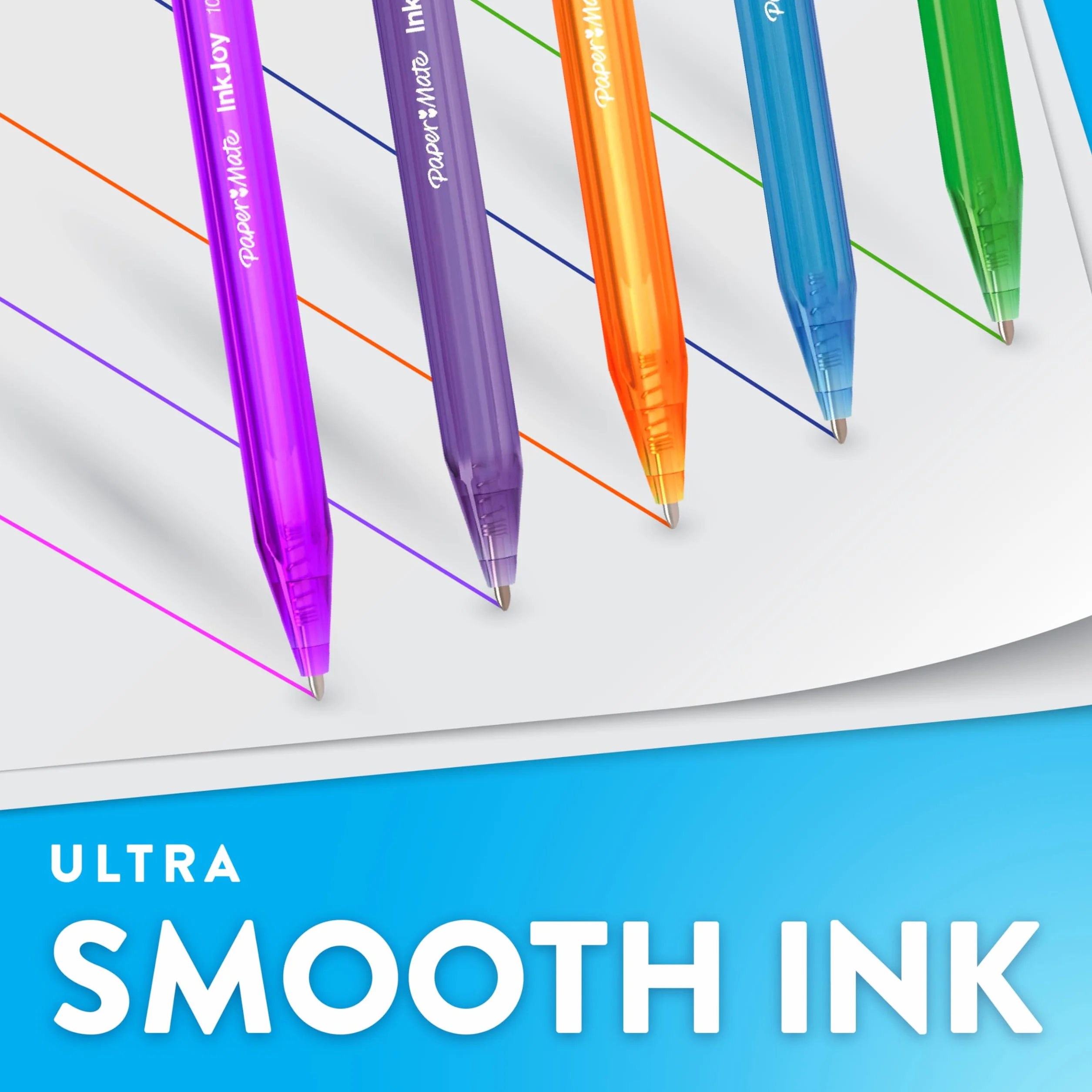 Paper Mate InkJoy 100RT Penna a Sfera a Scatto Punta Media 1,0 mm Nero Confezione da 20