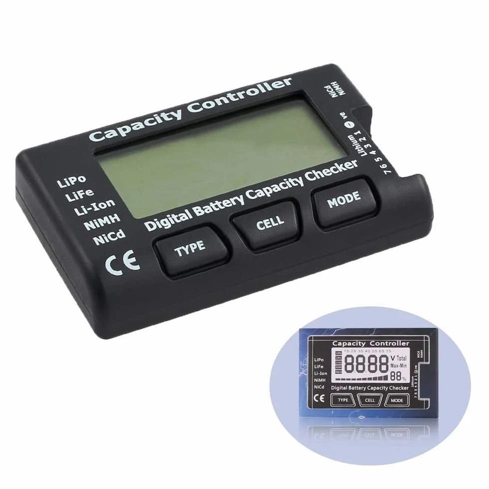 YIXISI 2.1 RC Cellulare Capacita' Meter Digital Battery Checker per NiCd/NiMH/LiPo/LiFe/Li-ion