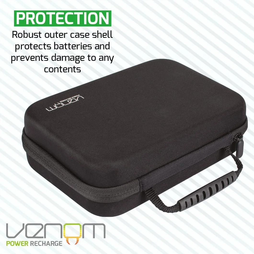 Venom Custodia per batteria e organizer con tester di carica