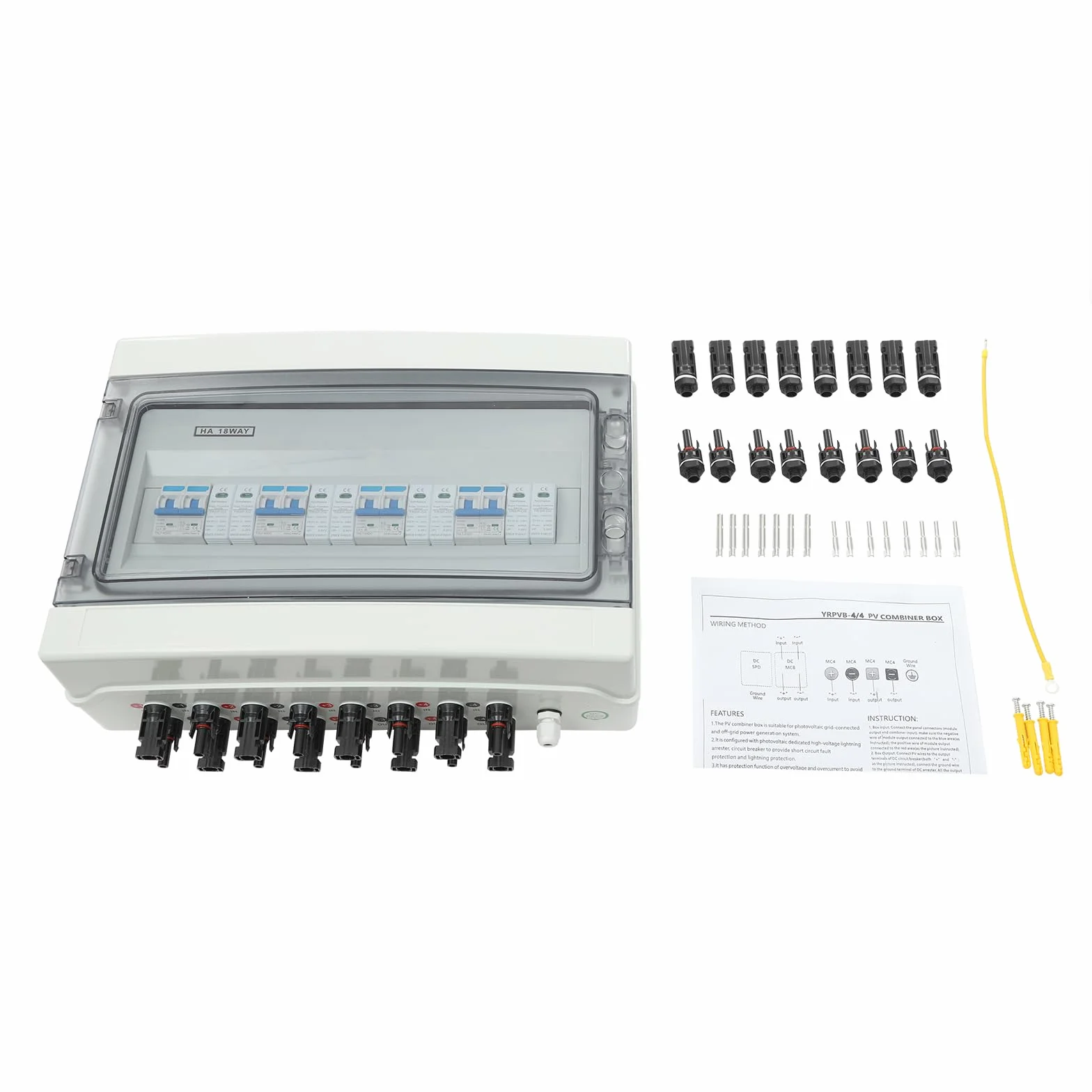 Interruttore di separazione PV DC IP65 impermeabile protezione da sovratensione sovraccarico fulmine IK10