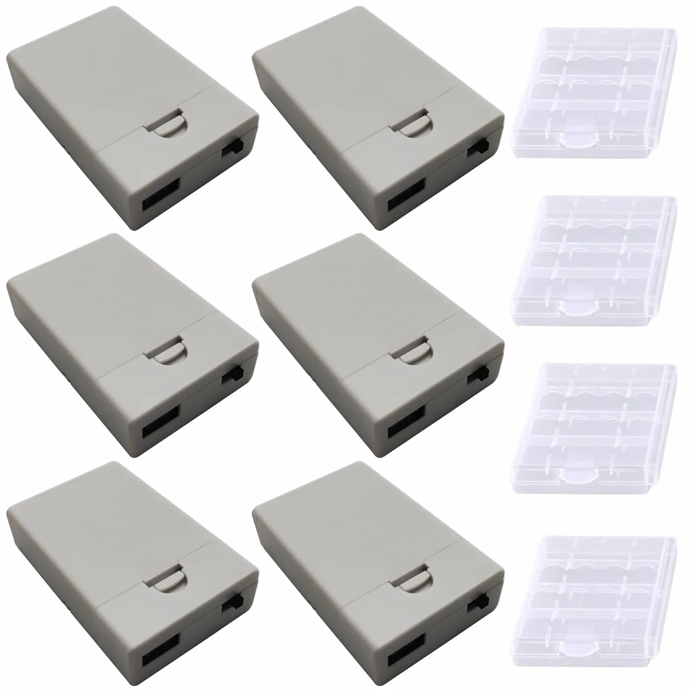 Custodia per Batterie AA 3xAA 4.5V con Interruttore On/Off e Presa USB Femmina Bianco