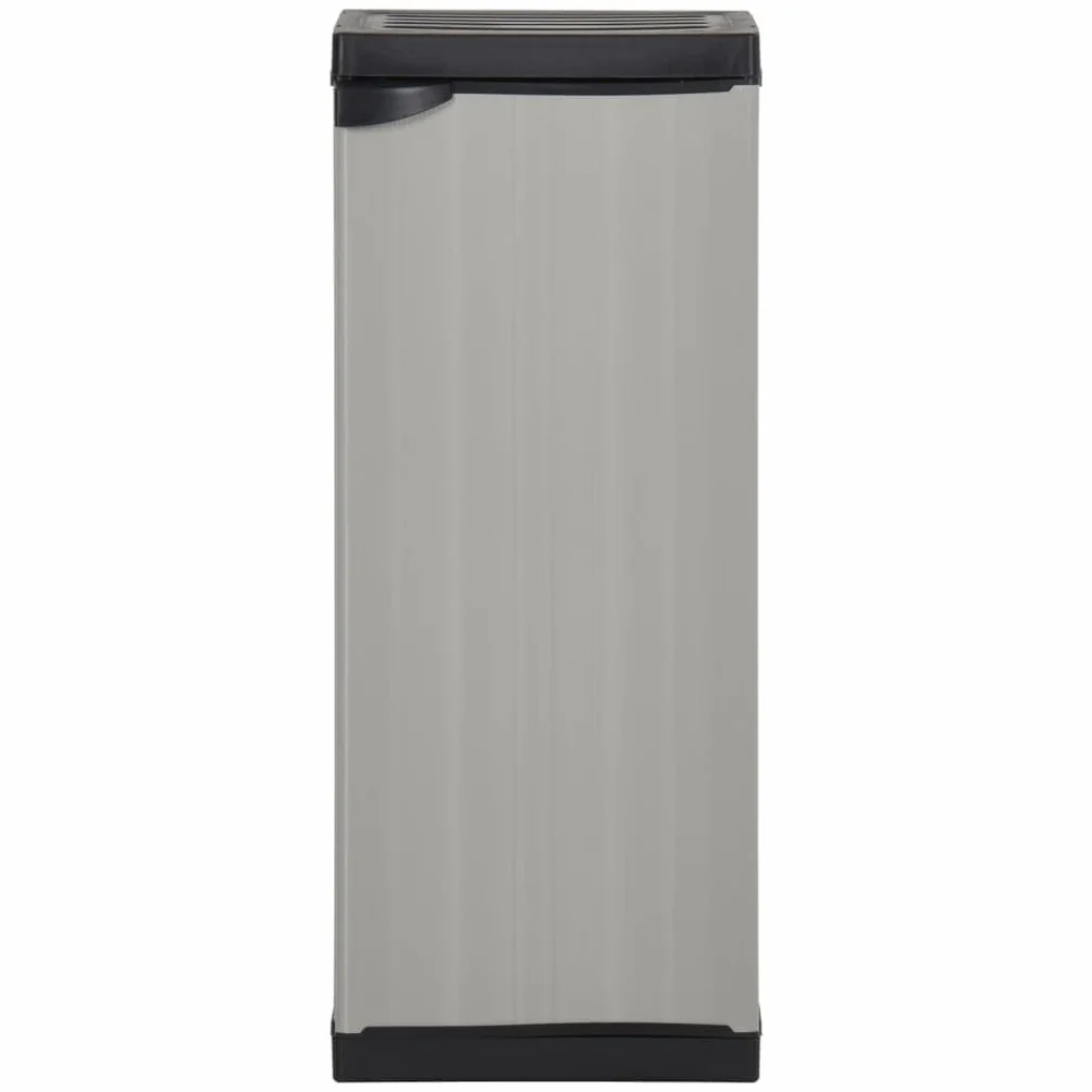 Generico Armadietto da Giardino con 1 Ripiano Grigio e Nero 35x40x85 cm,Armadietti e stipi