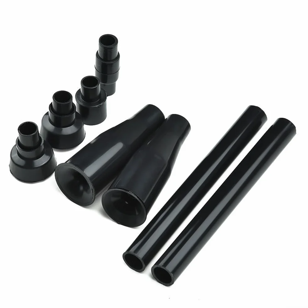 8 ugelli in plastica per fontana per pompe dell'acqua da giardino e acquario, altezza regolabile per diverse profondità dello stagno, include tubi di prolunga