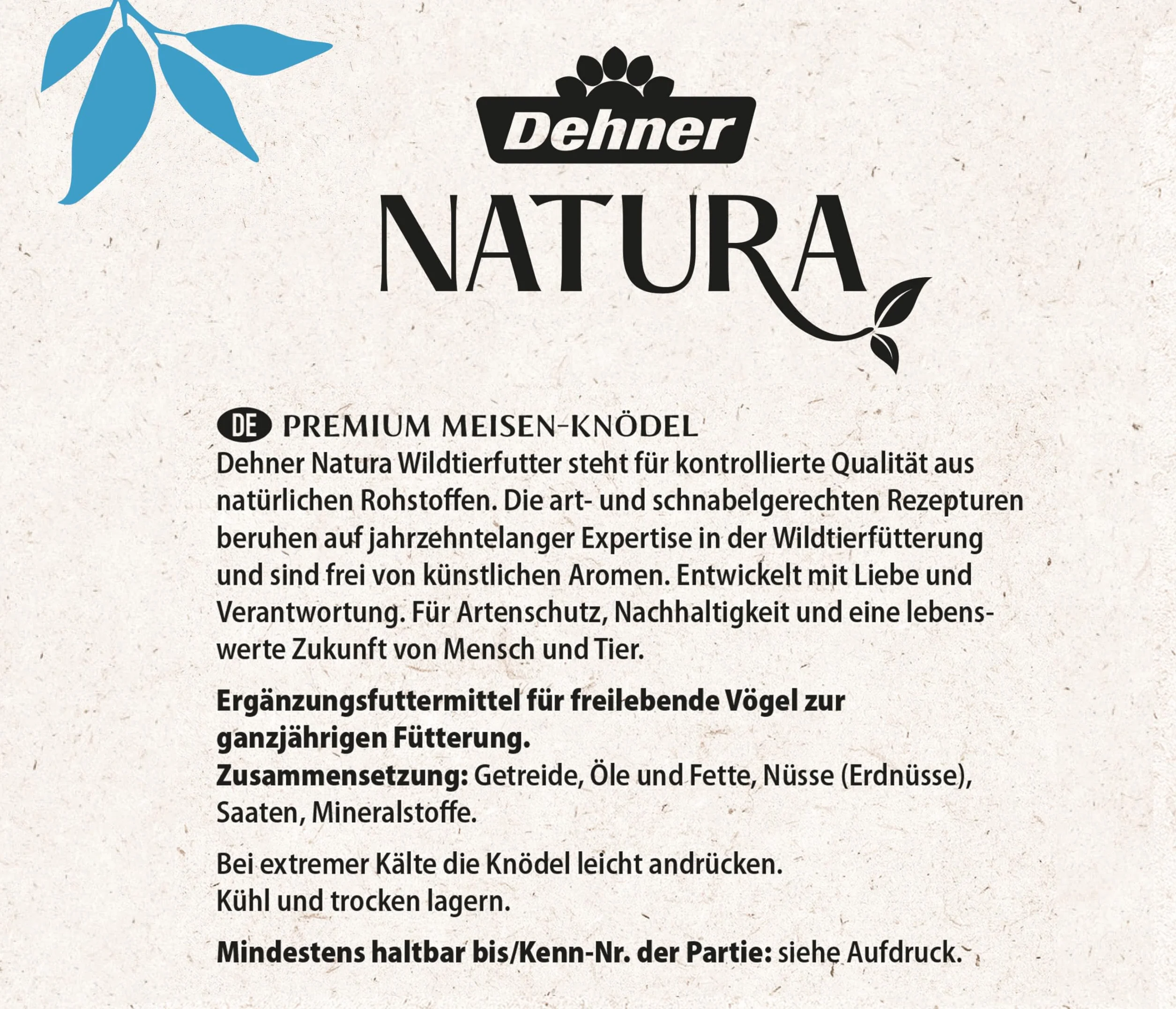 Dehner Natura Premium palline per cinciallegre 100 pezzi 9 kg FSC