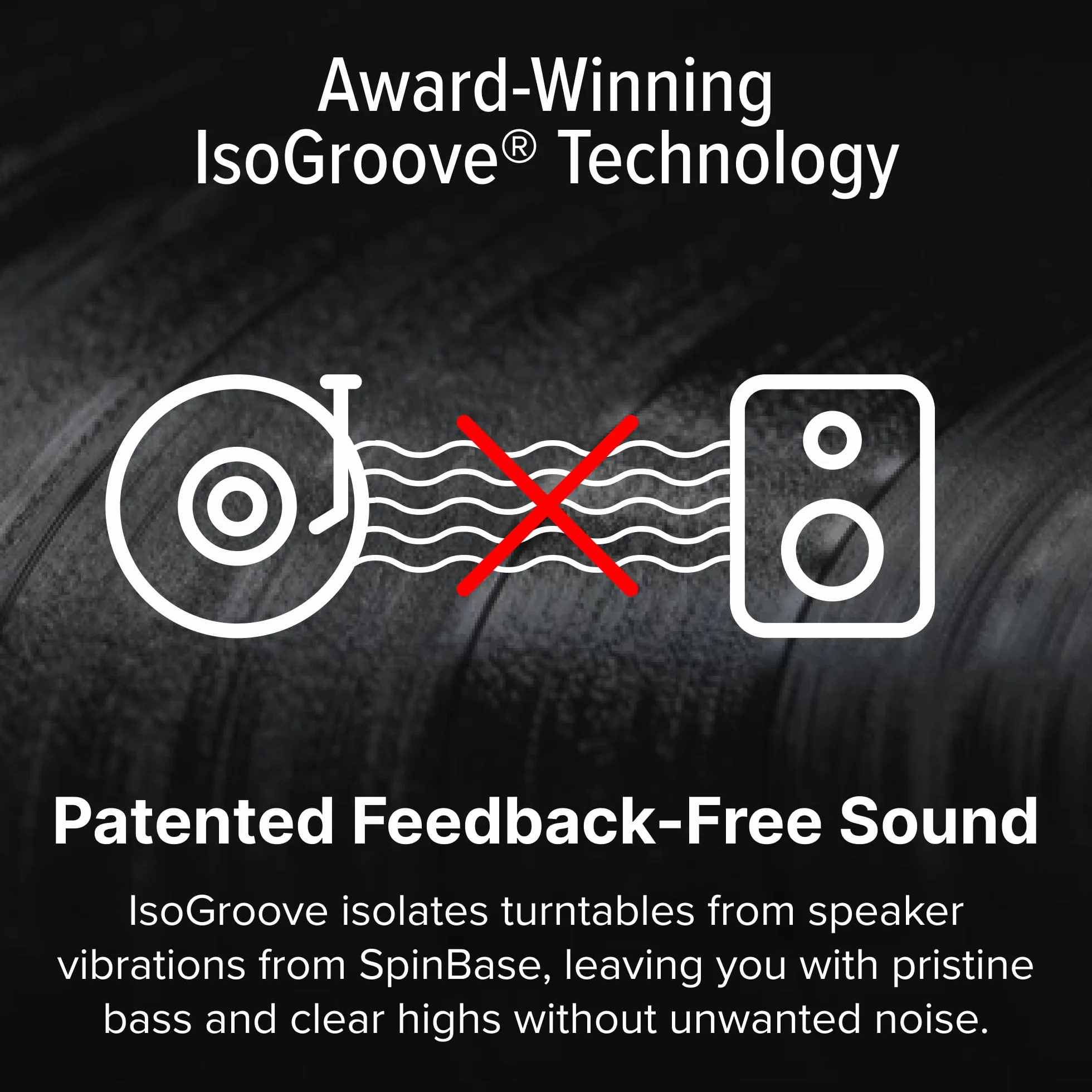 Andover Audio SpinBase MAX 2 Premium Sistema di altoparlanti Bluetooth Streaming preamplificatore phono controlli capacitivi tecnologia IsoGroove