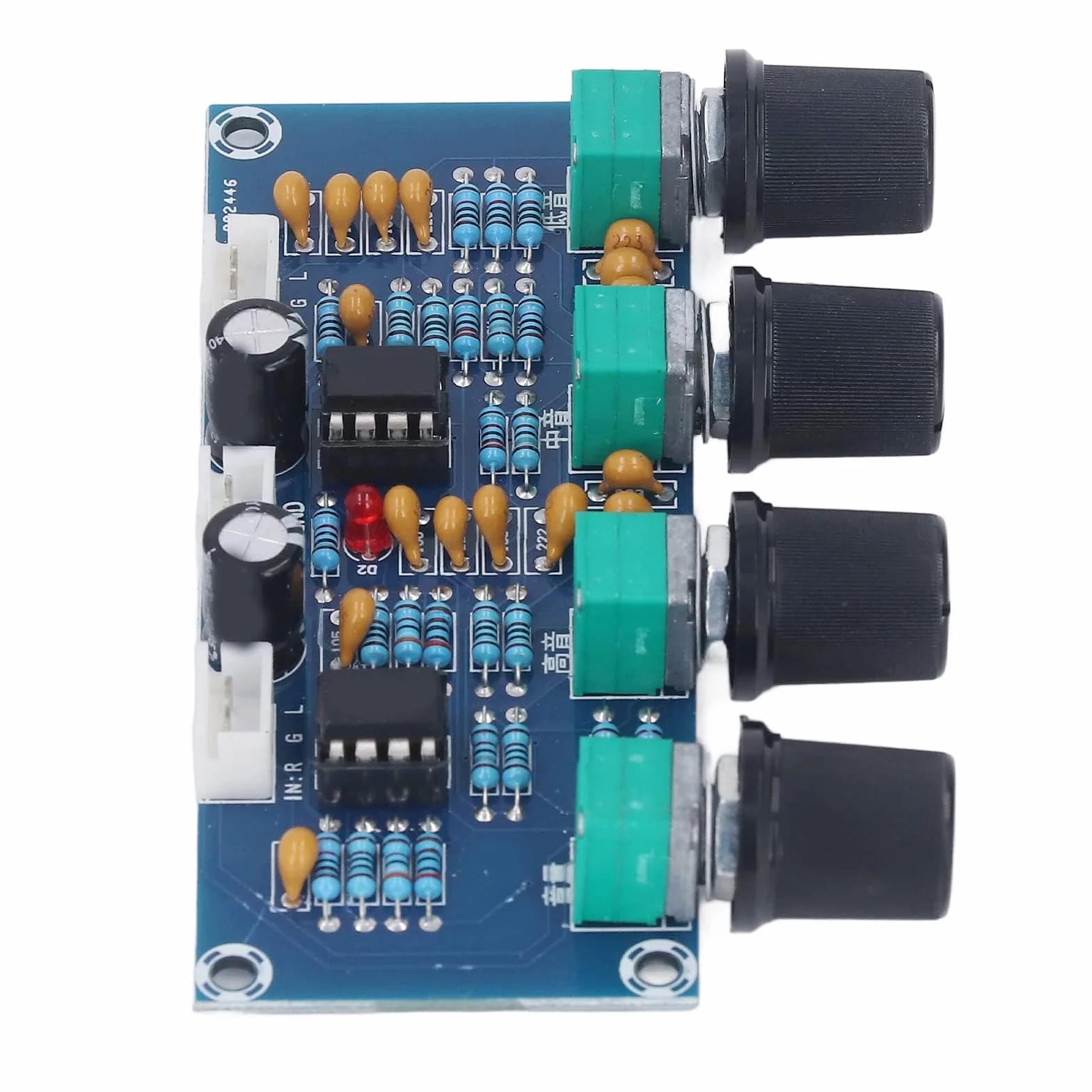 Modulo Preamplificatore DC 12V-24V a Doppio Canale Scheda Tono Amplificatore Digitale Audio