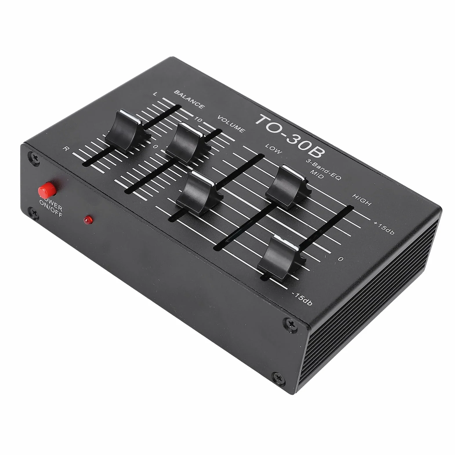 Equalizzatore EQ a 3 Bande Stereo Alto Medio Basso Preamplificatore Controllo Bilanciamento Canale Audio