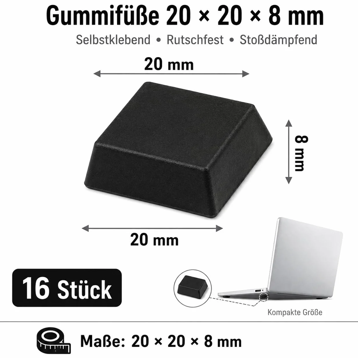 Piedini in Gomma Autoadesivi per Altoparlante Soundbar, Isolamento Anti-Vibrazione, Assorbimento Audio HiFi, Subwoofer