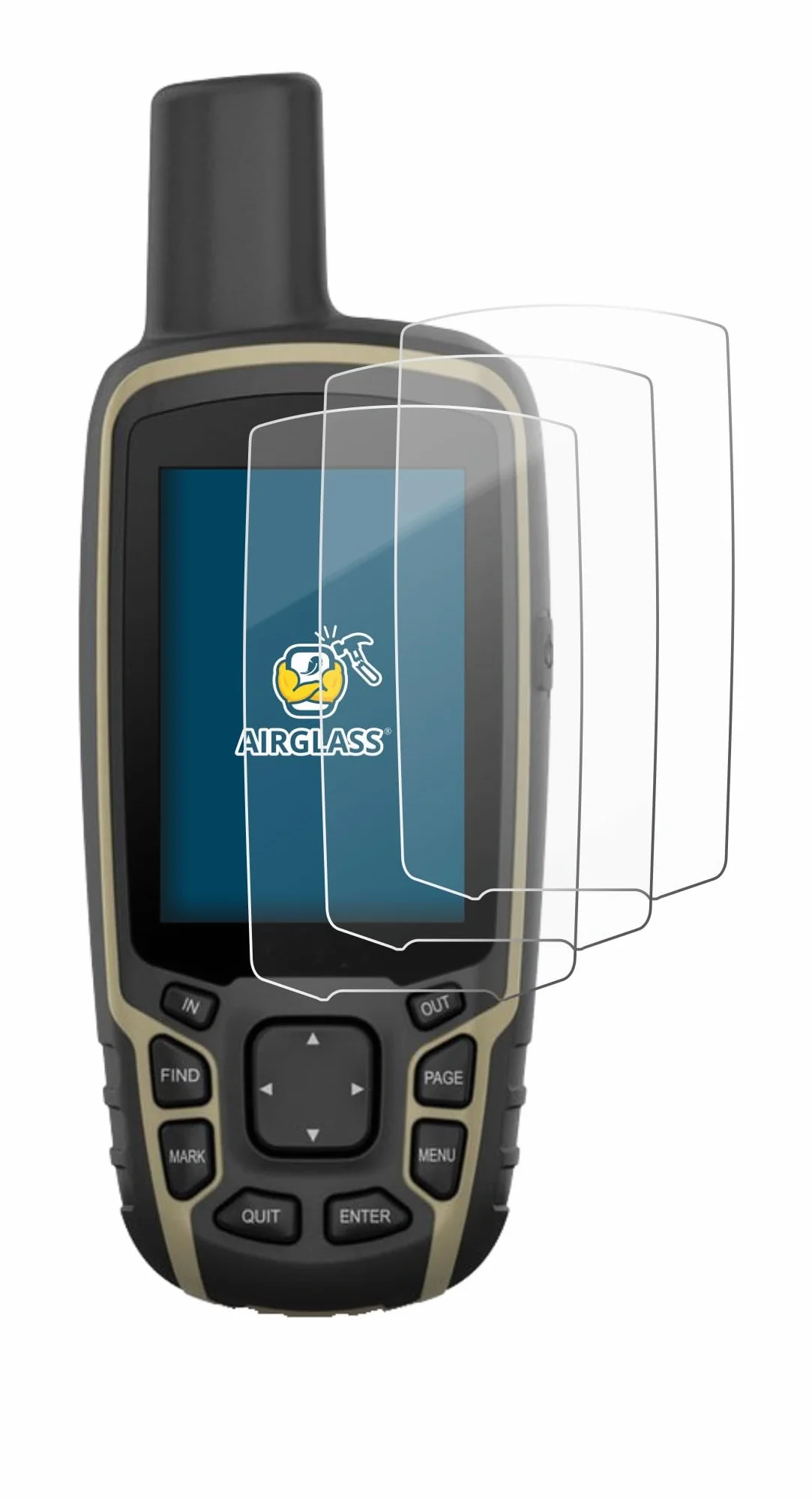 Brotect Pellicola Protettiva Vetro per Garmin GPSMAP 65s Protezione Schermo 3 Pezzi 9H