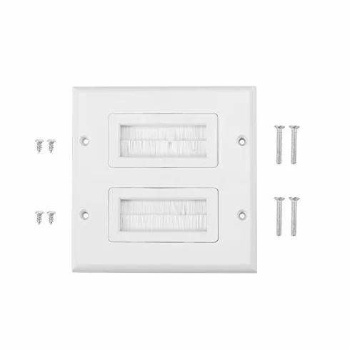 Spazzola per piastra da parete anti-polvere per cavi HDMI, rete, coassiali e altoparlanti