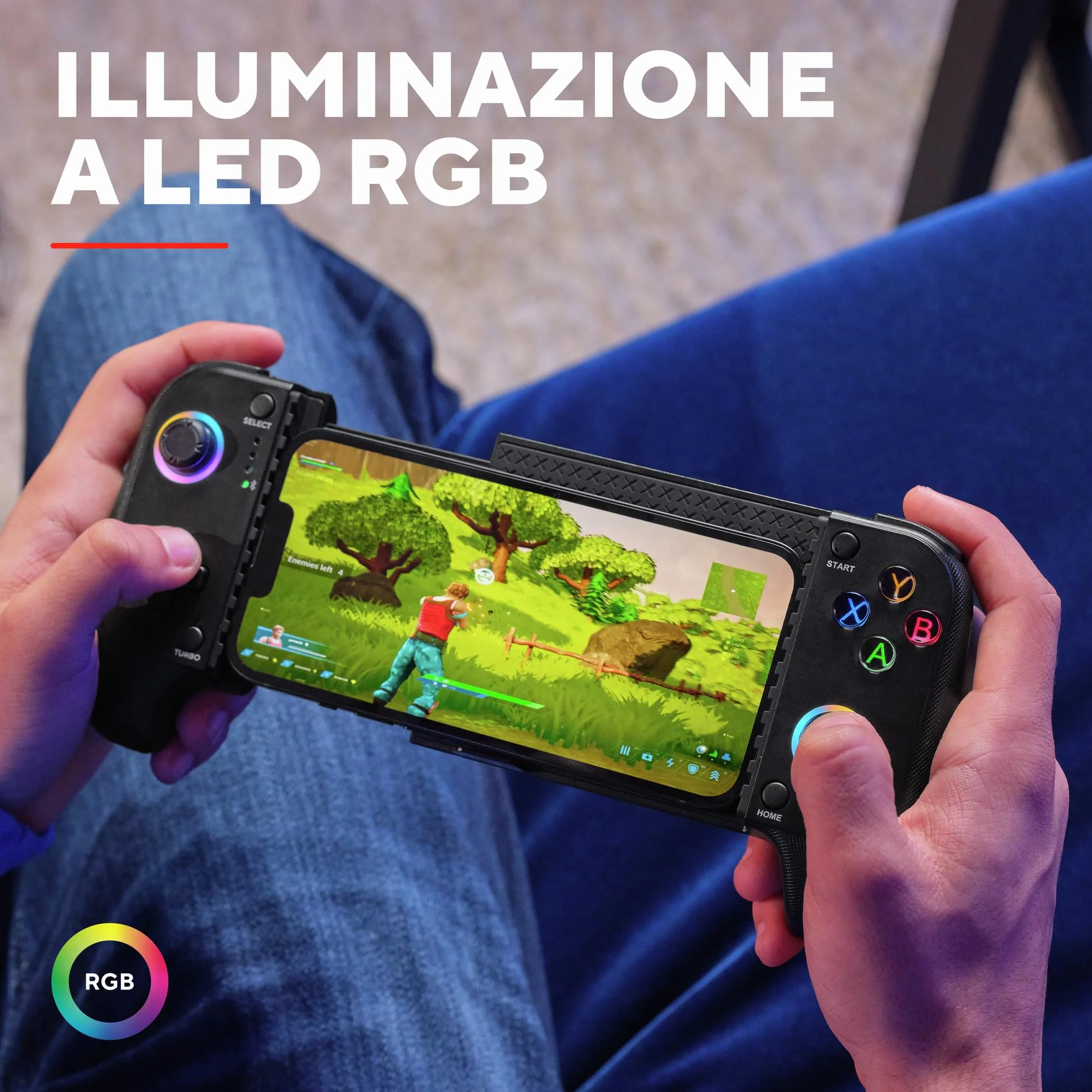 Trust GXT 735 Mylox Controller Bluetooth per Telefono, Gamepad Wireless per iPhone/Android/PS5/Xbox, Nero