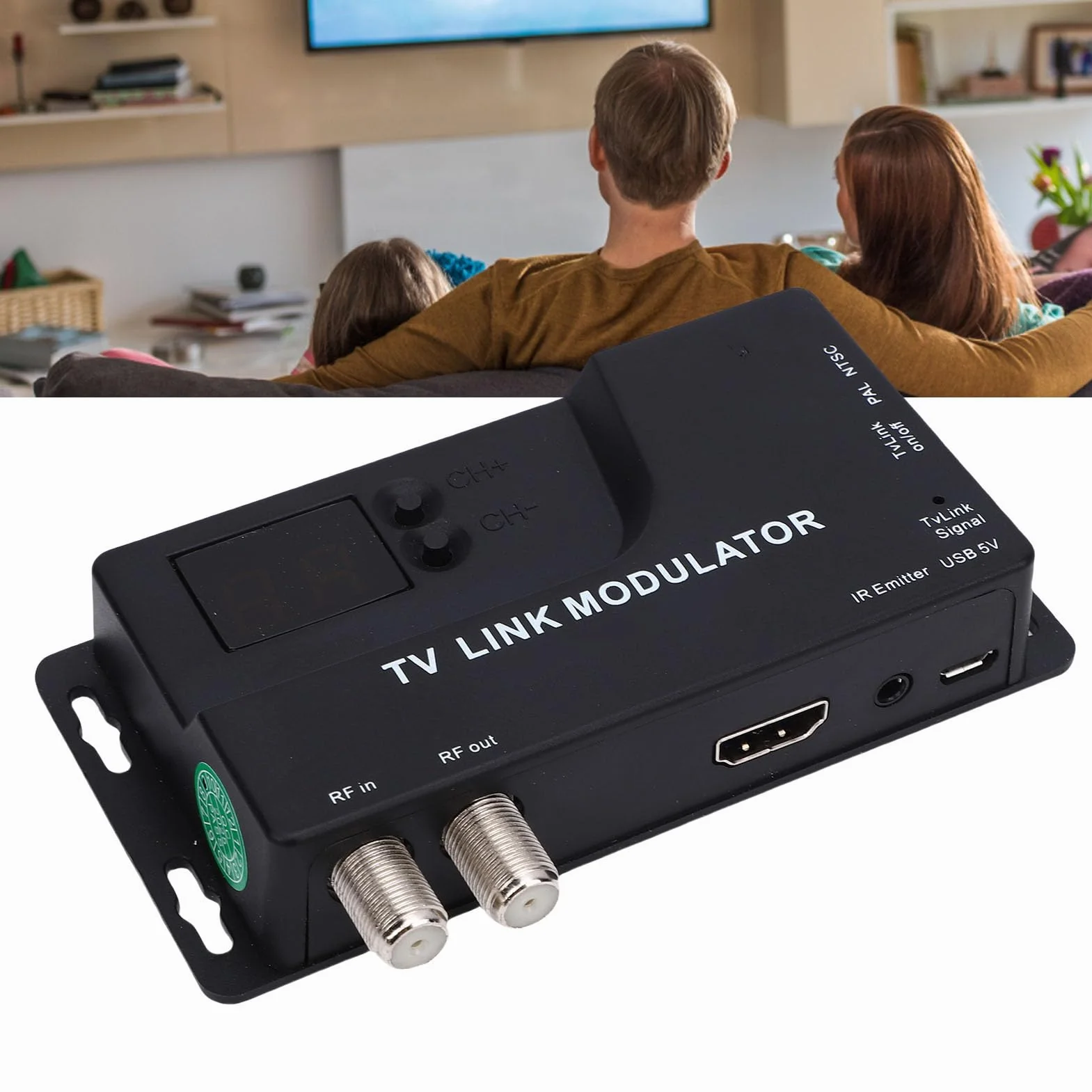 Modulatore RF Convertitore da HDMI a Coassiale 1080P per Vecchia Console di Gioco TV con Telecomando Extender IR
