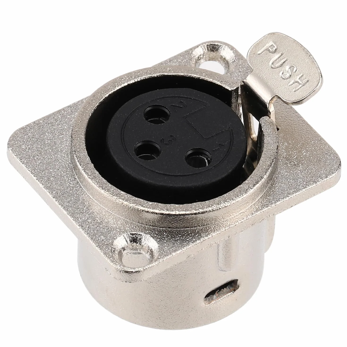 Connettori femmina XLR a 3 pin Greluma per montaggio a pannello, jack femmina, contatti rame placcato nichel, alloggiamento metallo