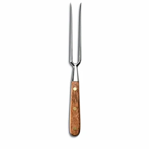 AUSONIA Forchettone barbecue forgiato da cucina per arrosto per carne da barbecue manico legno