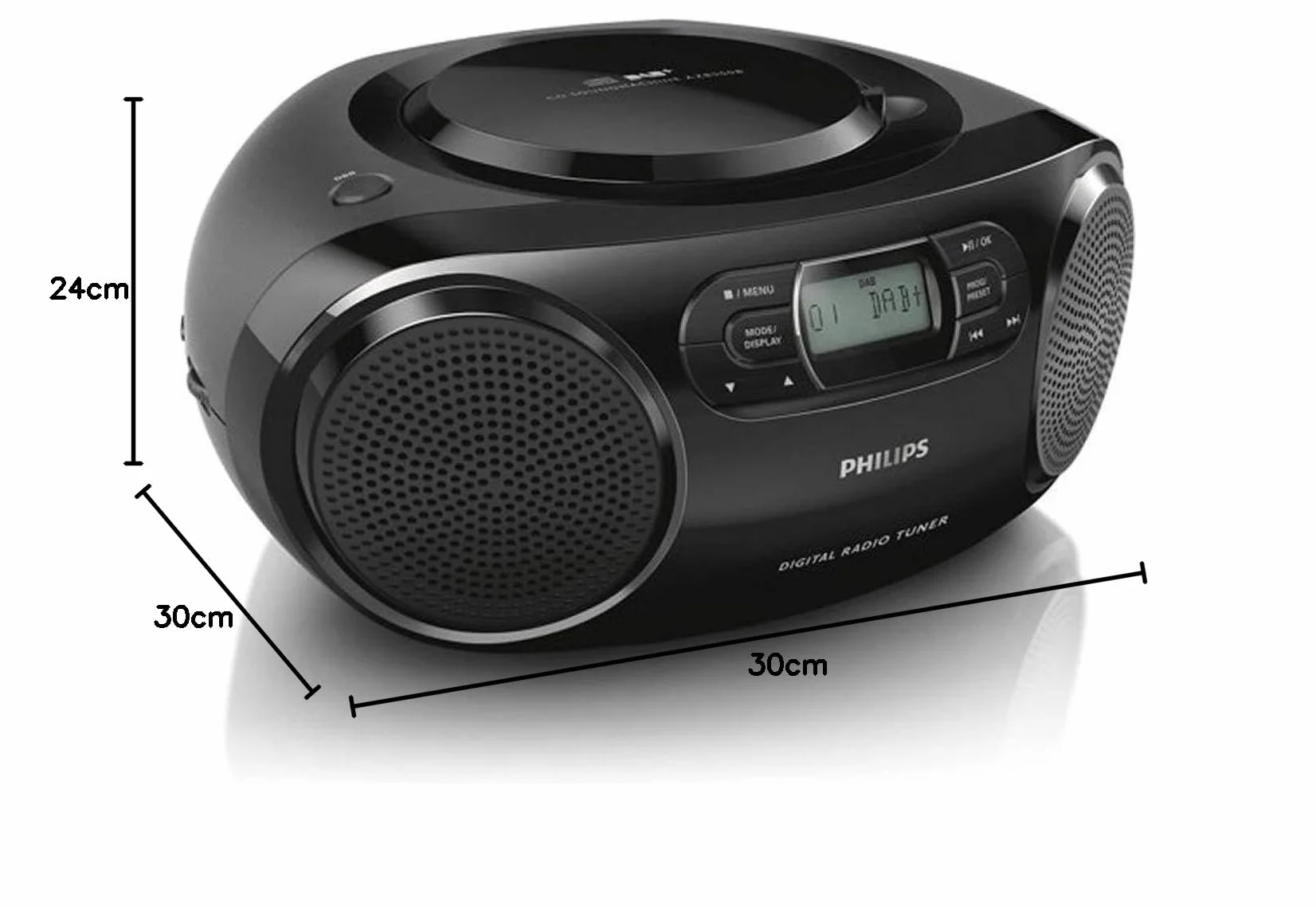 Philips AZB500B Lecteur de CD DAB Amplification Dynamique des Basses Noir