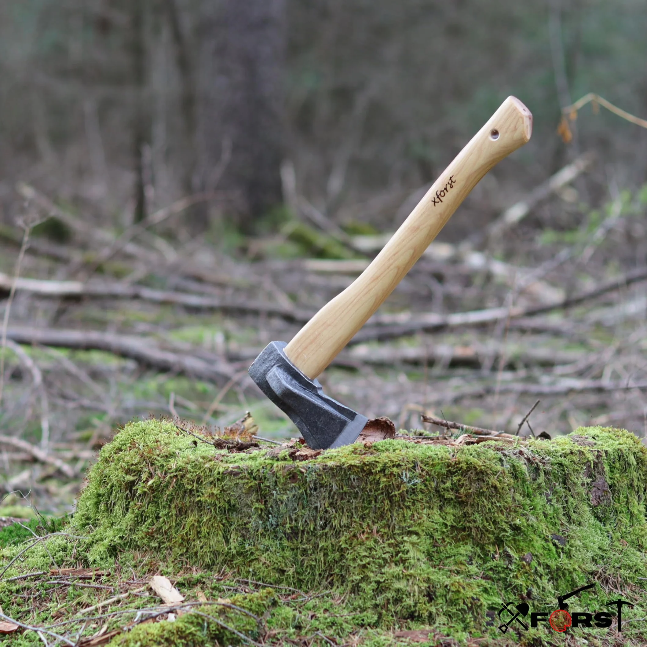 Ascia Xforst X-AG2 accetta in acciaio al carbonio forgiato da spacco forestale manico legno frassino 45 cm 1,3 kg