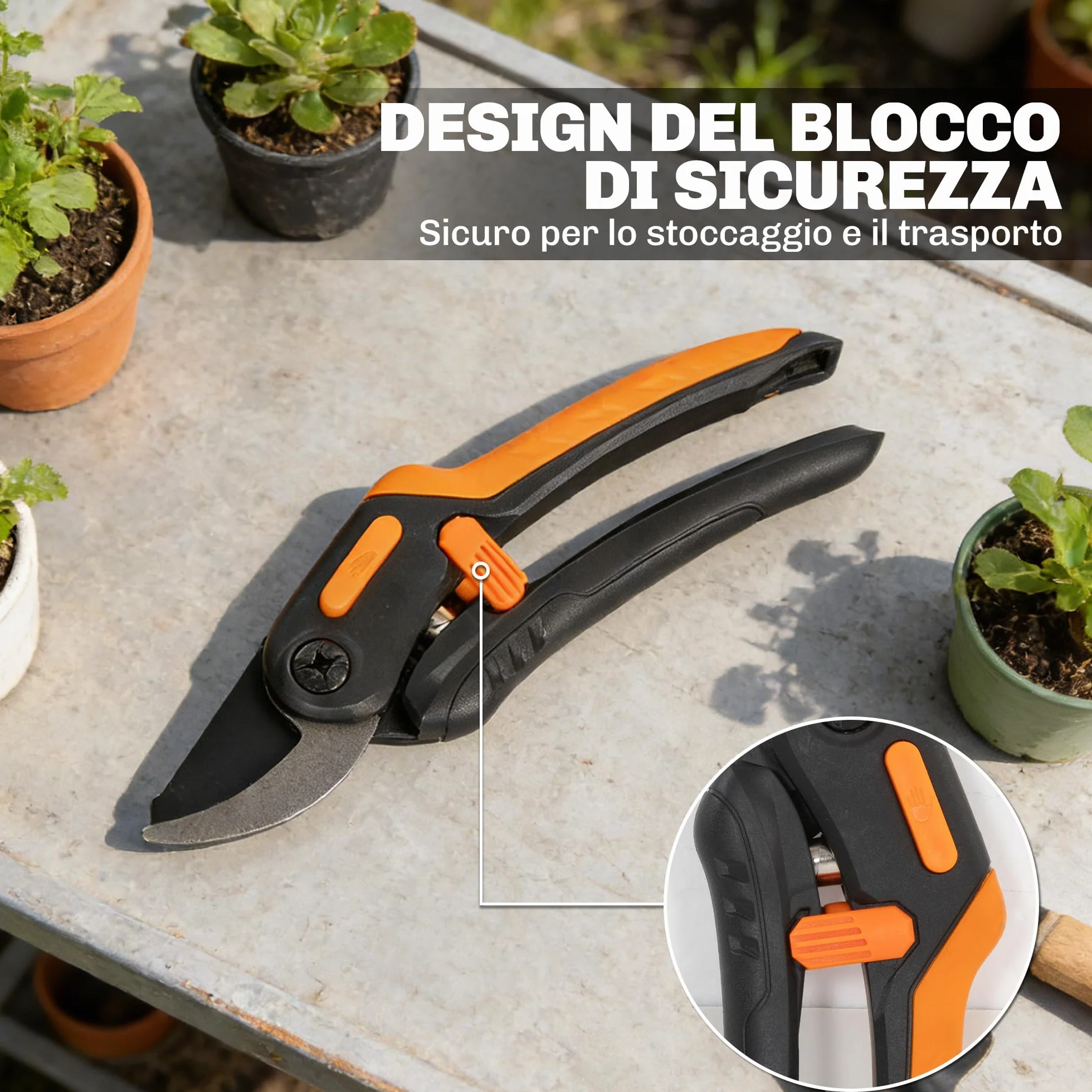 Outsunny Seghetto Manuale da Giardino 2-in-1 con Asta Telescopica in Alluminio 135-199cm