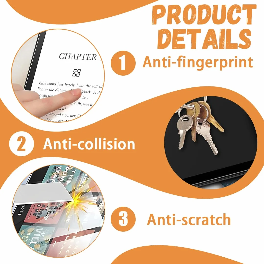 Kindle Paperwhite Pellicola Protettiva 2 Pezzi 7 Pollici Antiriflesso 12A Generazione 2024