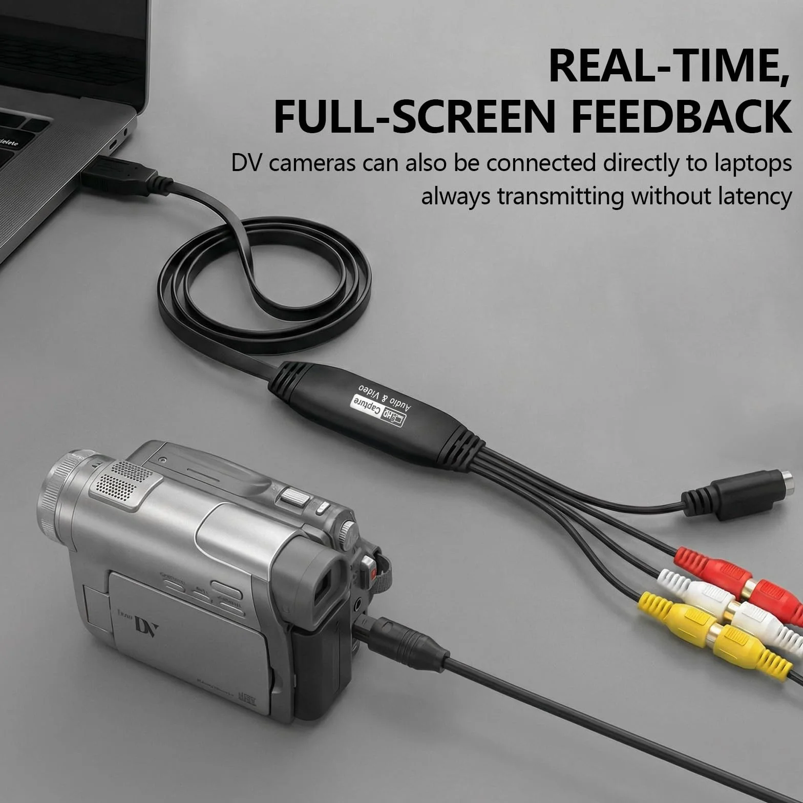 Grabber Video USB 2.0 Digitale VHS Converter, Acquisizione Video per Windows 11/10/8/7 Mac OS