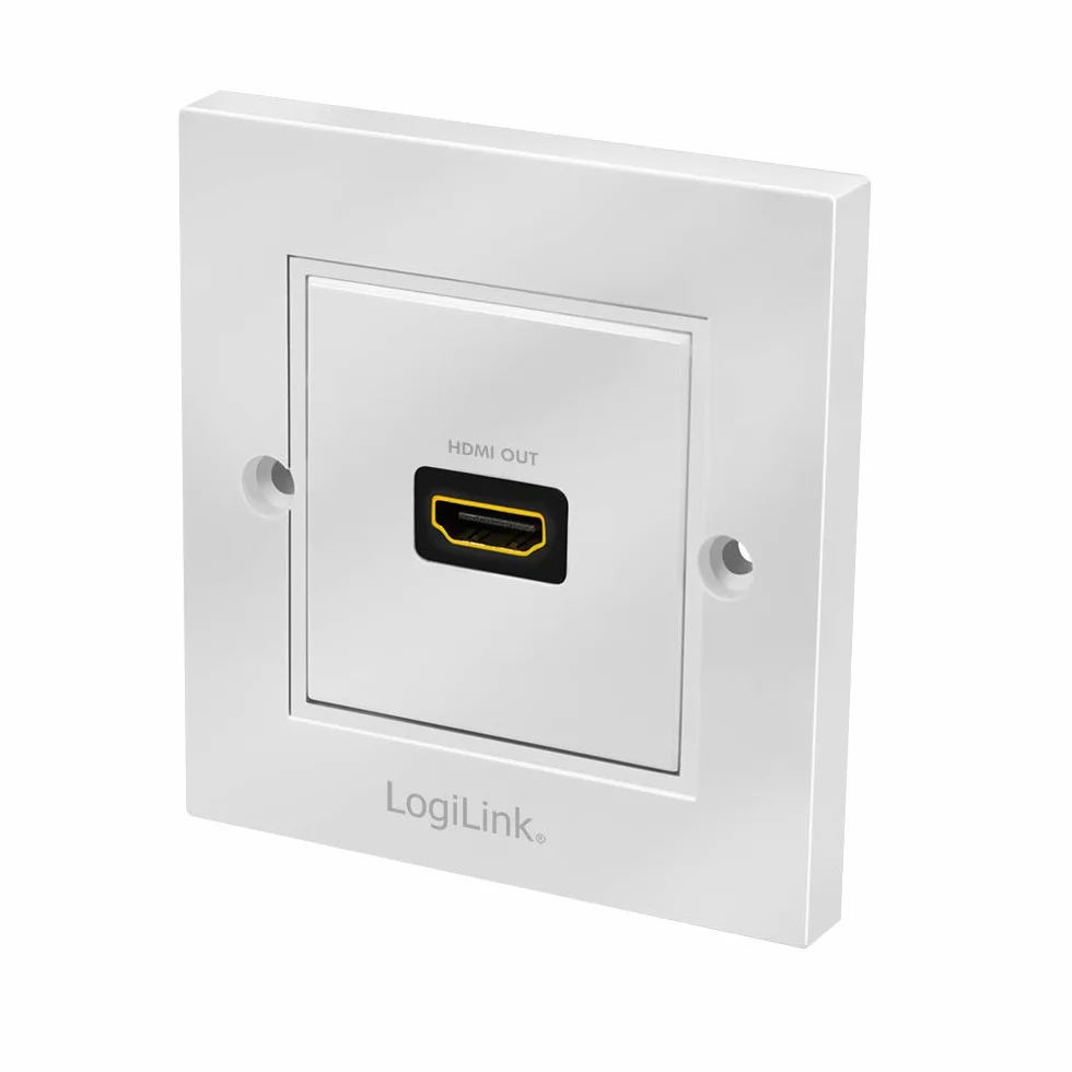LogiLink Presa HDMI da parete con Ethernet 1 porta bianco AH0017