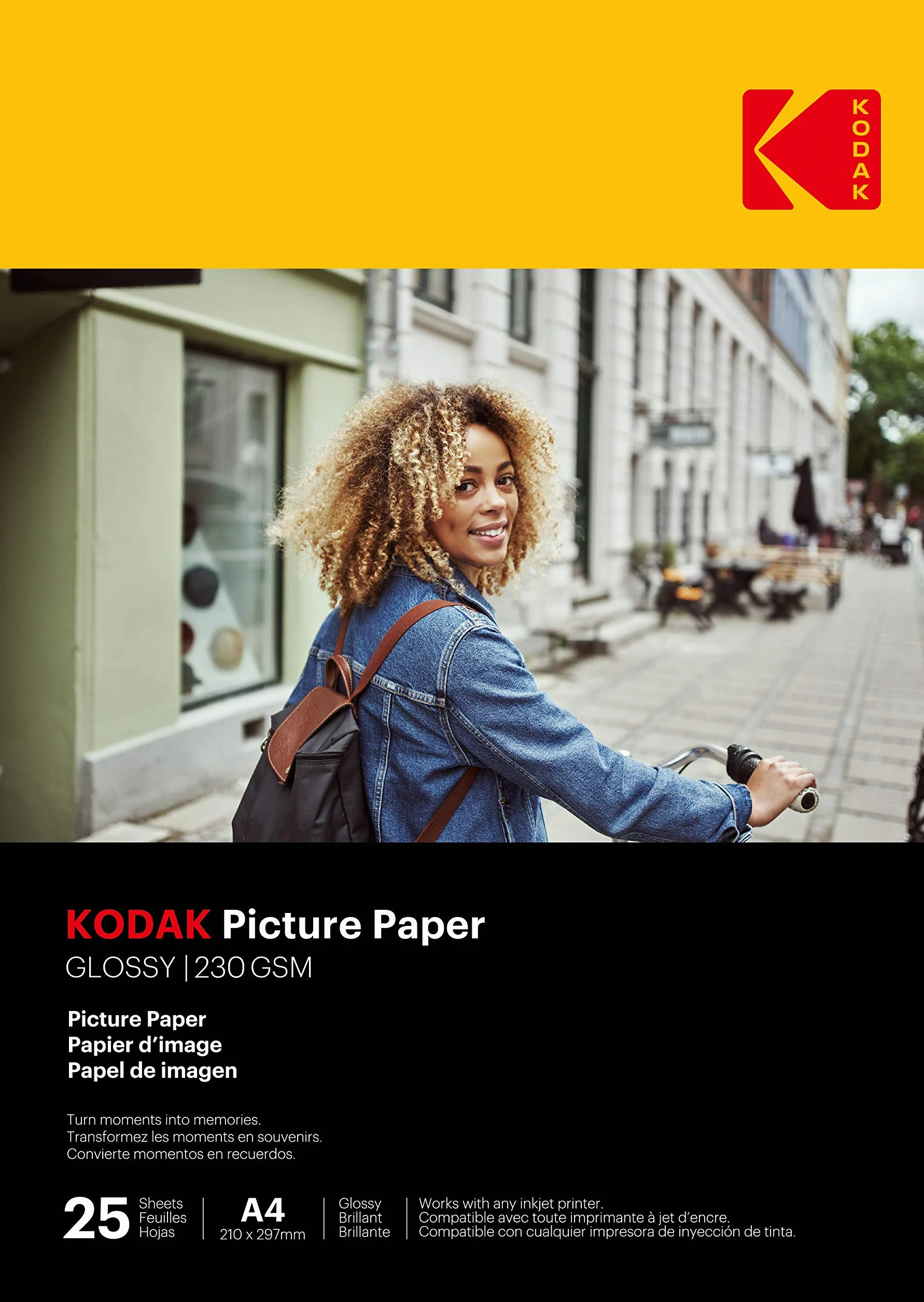 KODAK Picture Paper Carta Fotografica Lucida A4 230g/m² 25 Fogli