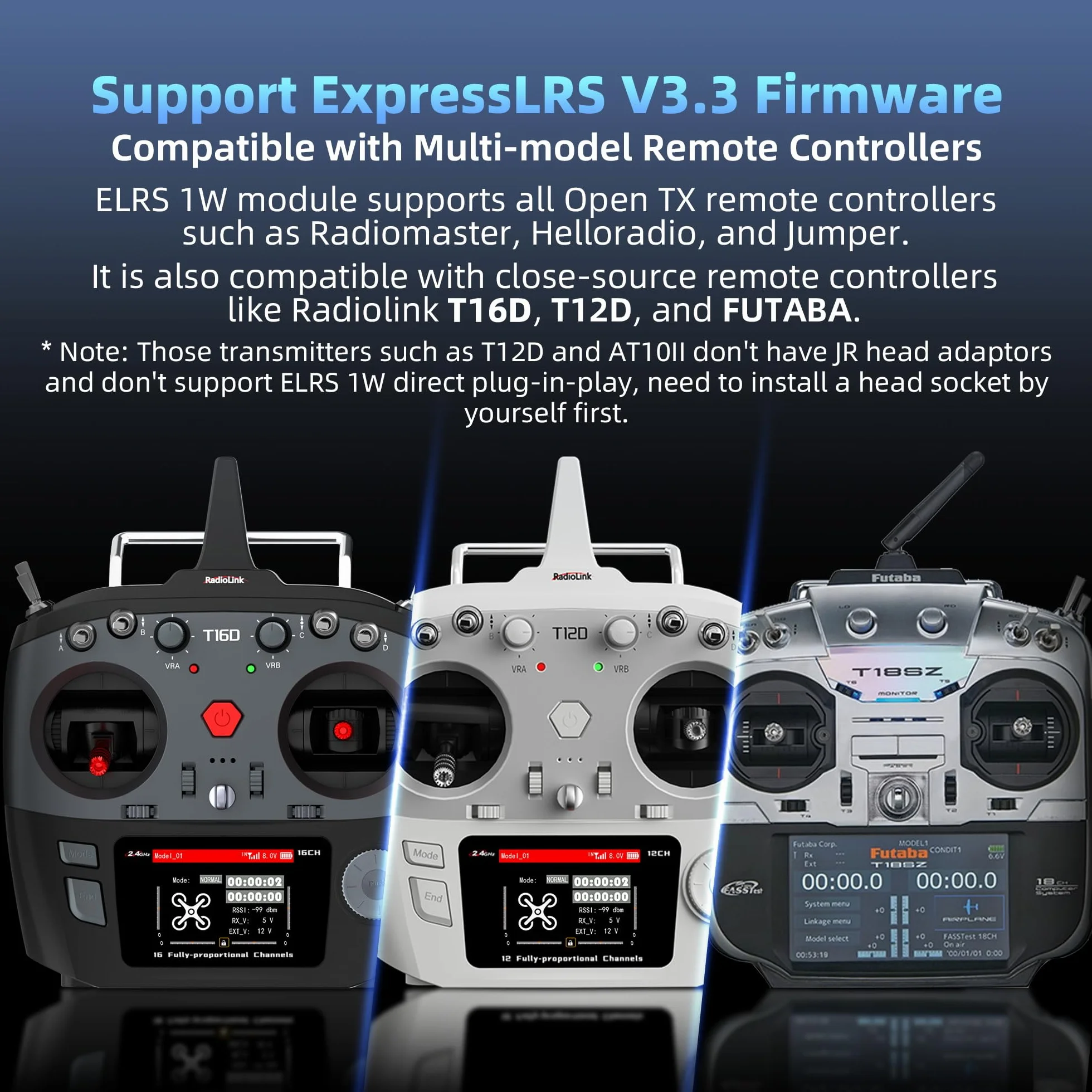 Radiolink ELRS Nano 2,4 GHz ATA Modulo lunga distanza 1 W per droni FPV