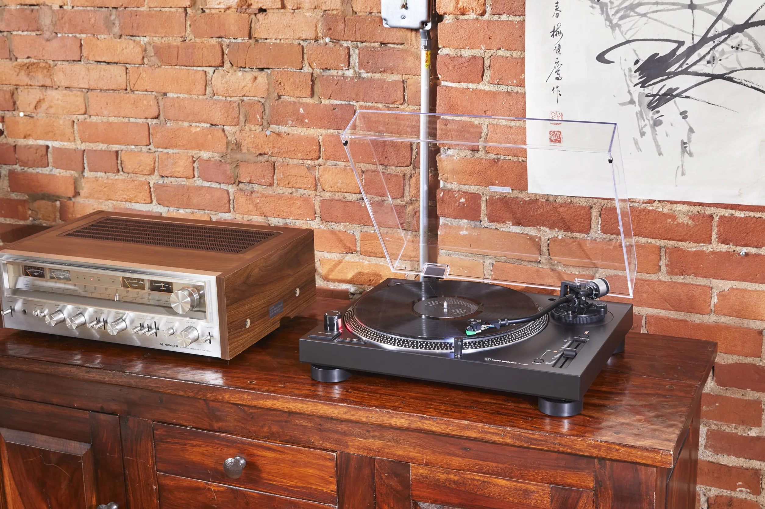 Audio-Technica AT-LP120X Giradischi a Trasmissione Diretta, Nero, Analogico e USB