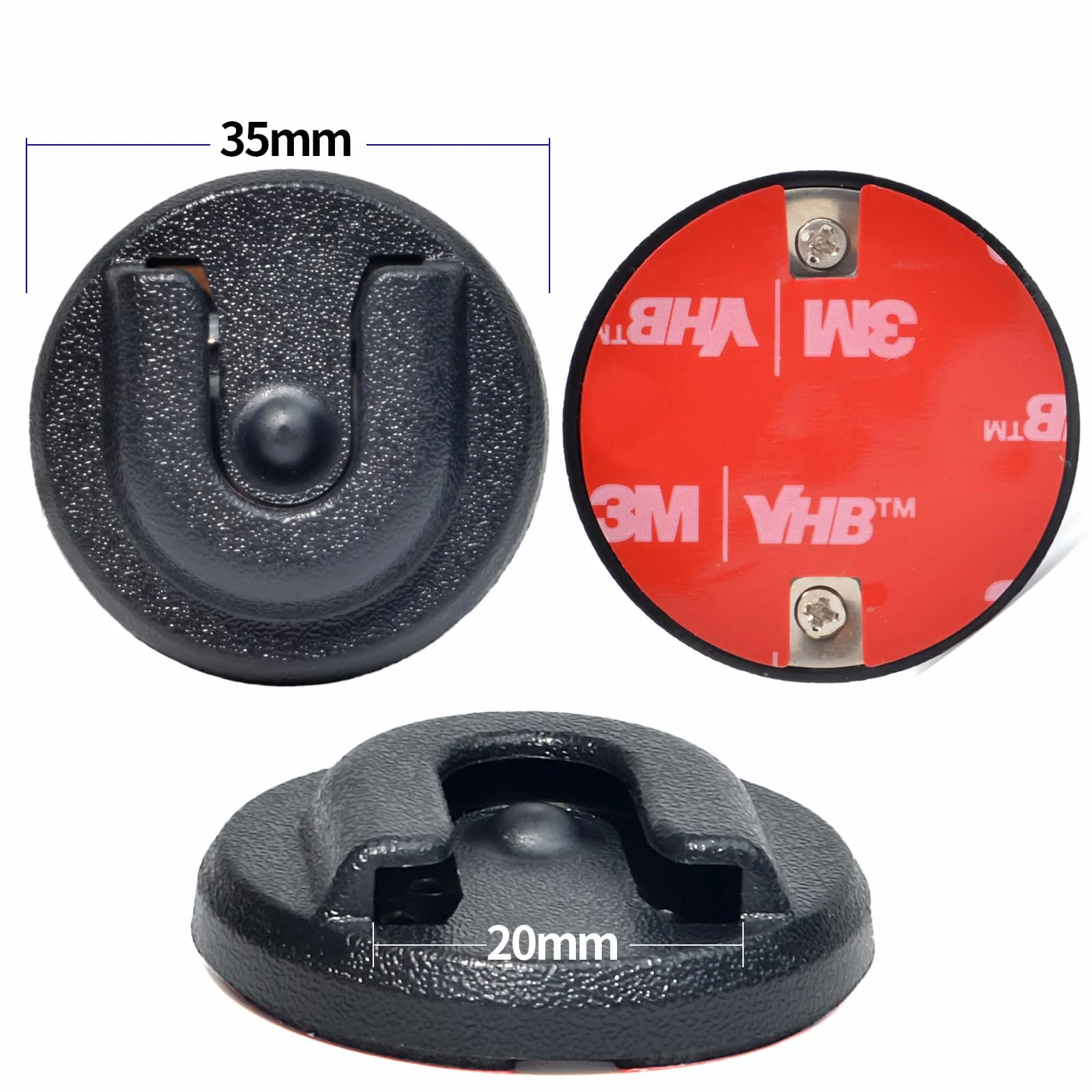 UAYESOK Supporto per microfono CB con retro adesivo per Midland, Kenwood, Motorola, Baofeng, CB PMR (nero)