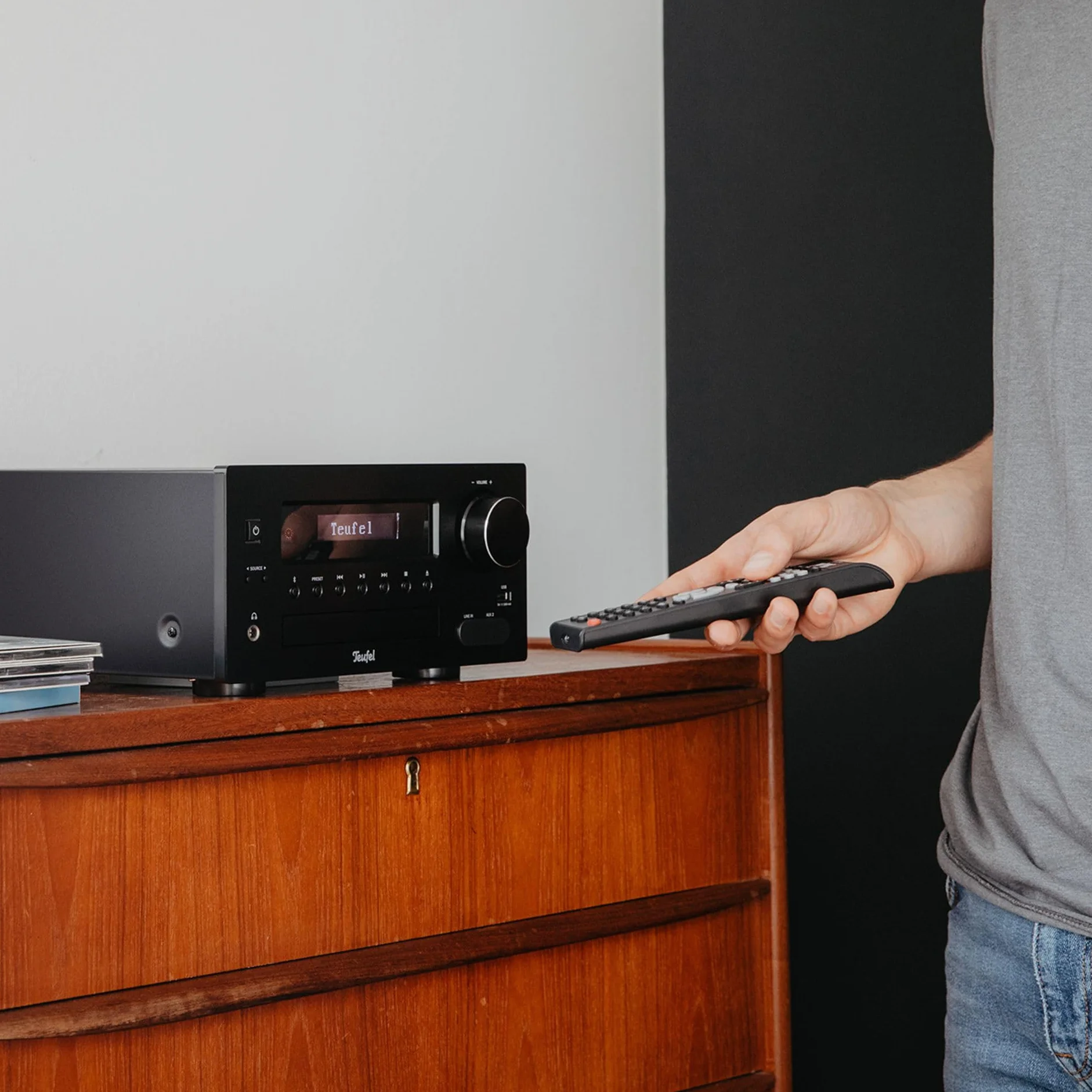 Teufel Ultima 20 KOMBO 2 Sistema HiFi Stereo Compatto con CD Bluetooth USB Radio Digitale DAB+ FM Streaming Bass Reflex Bianco