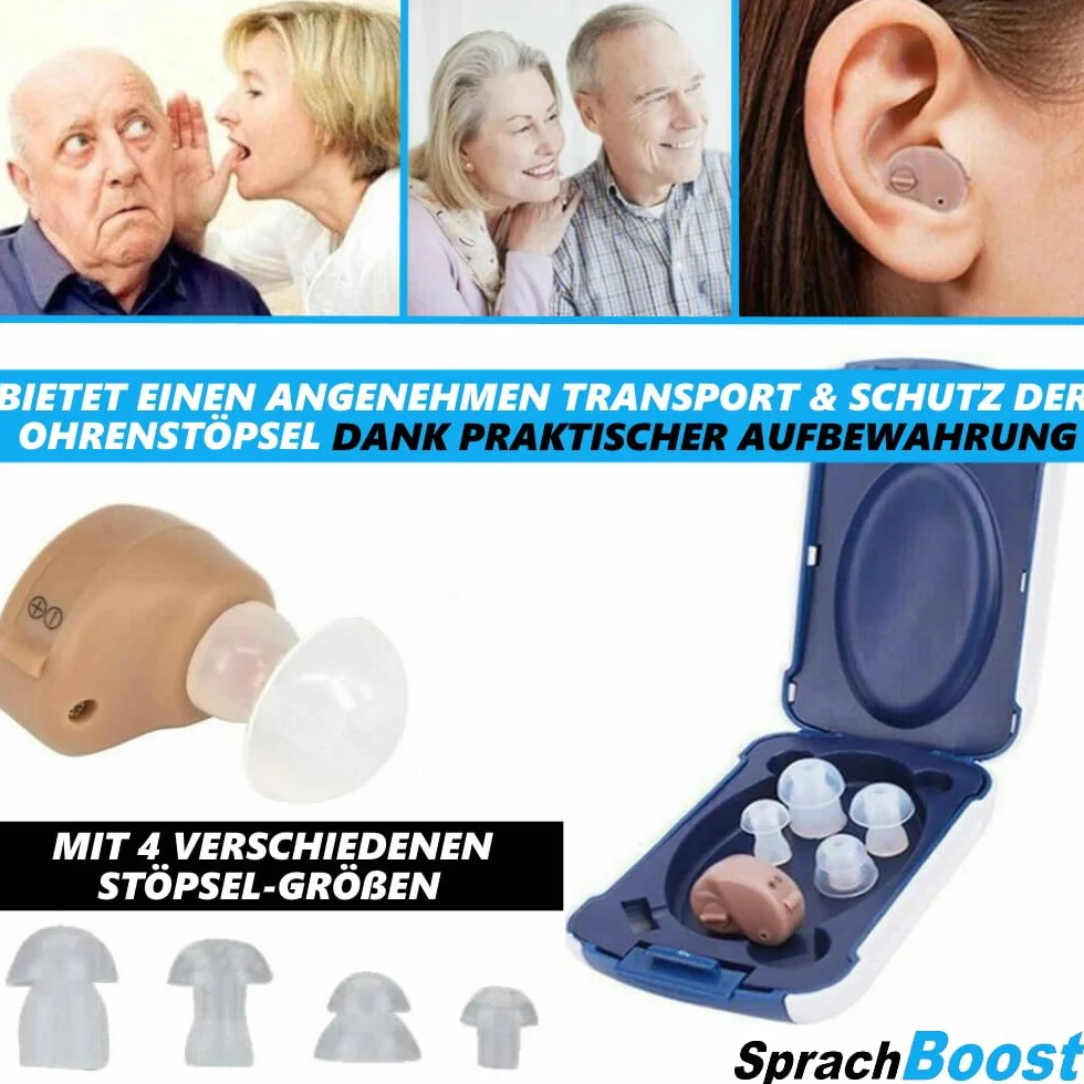 SprachBoost Mini amplificatore per apparecchi acustici invisibile a batteria
