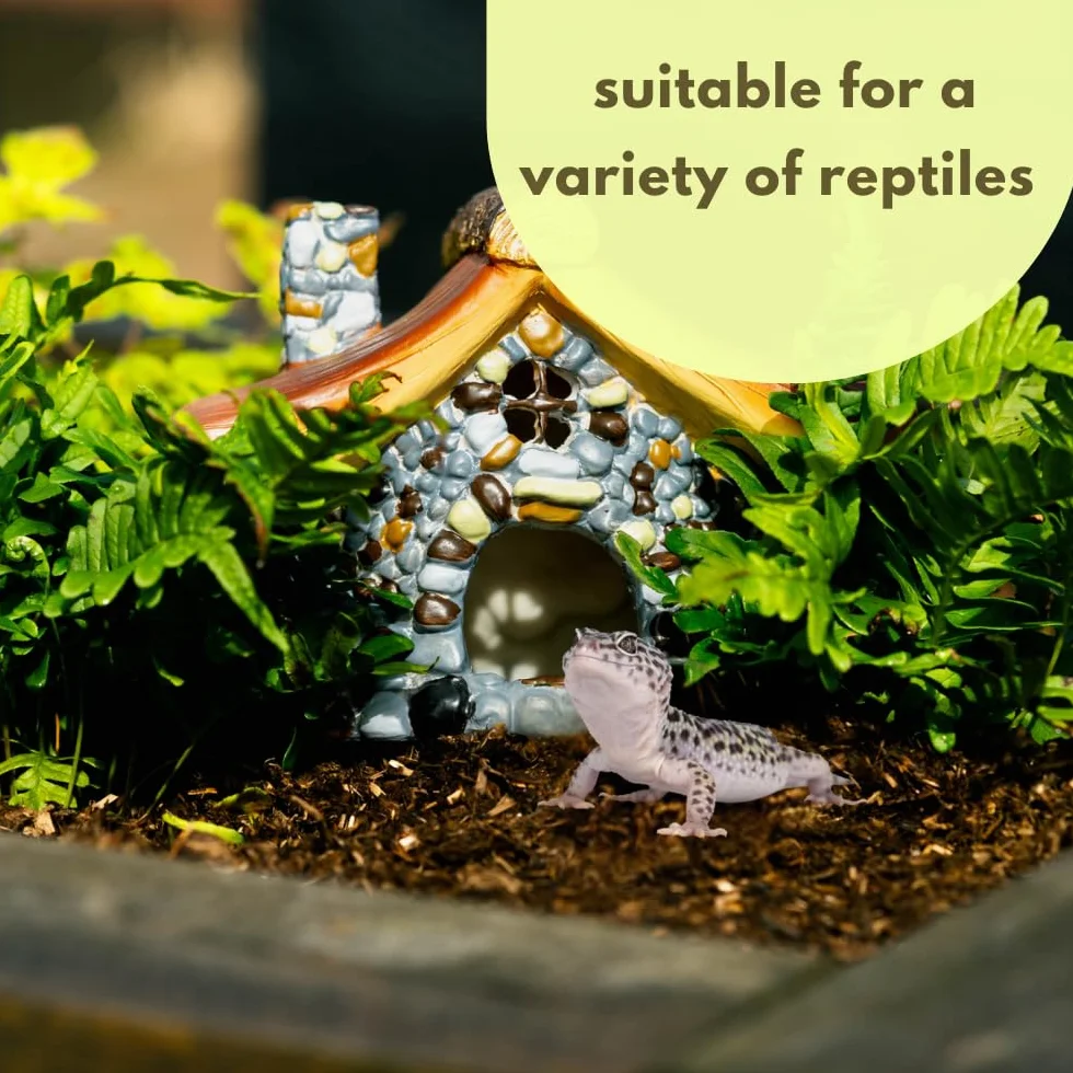 Garden Mile Casa per rane per laghetto da giardino, accessori per terrario per rettili, nascondigli e grotte per rettili, casa per rospi, accessori per rettili, nascondiglio per rettili